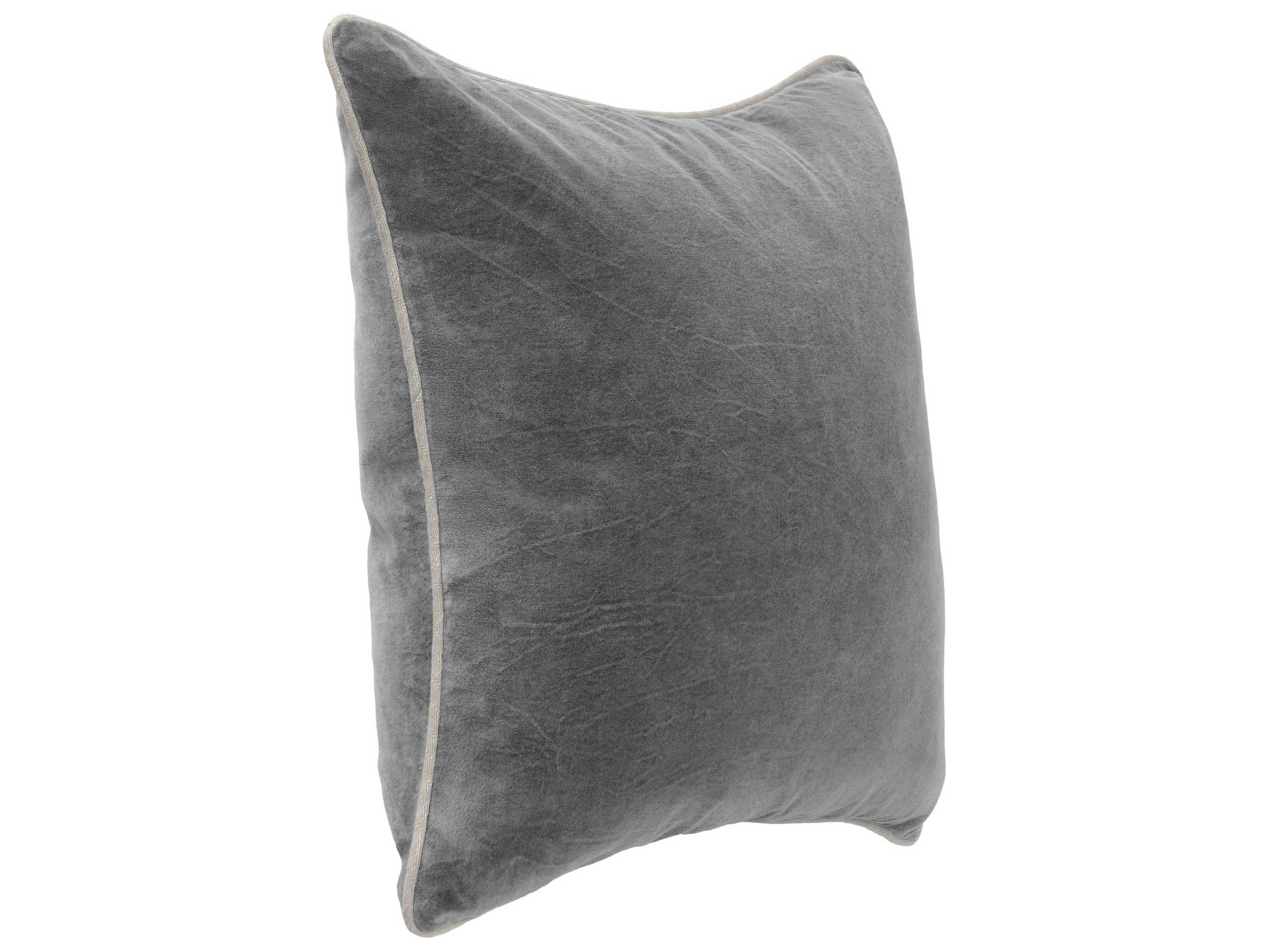 Villa by Classic Home Heirloom Dark Grey Throw Pillow