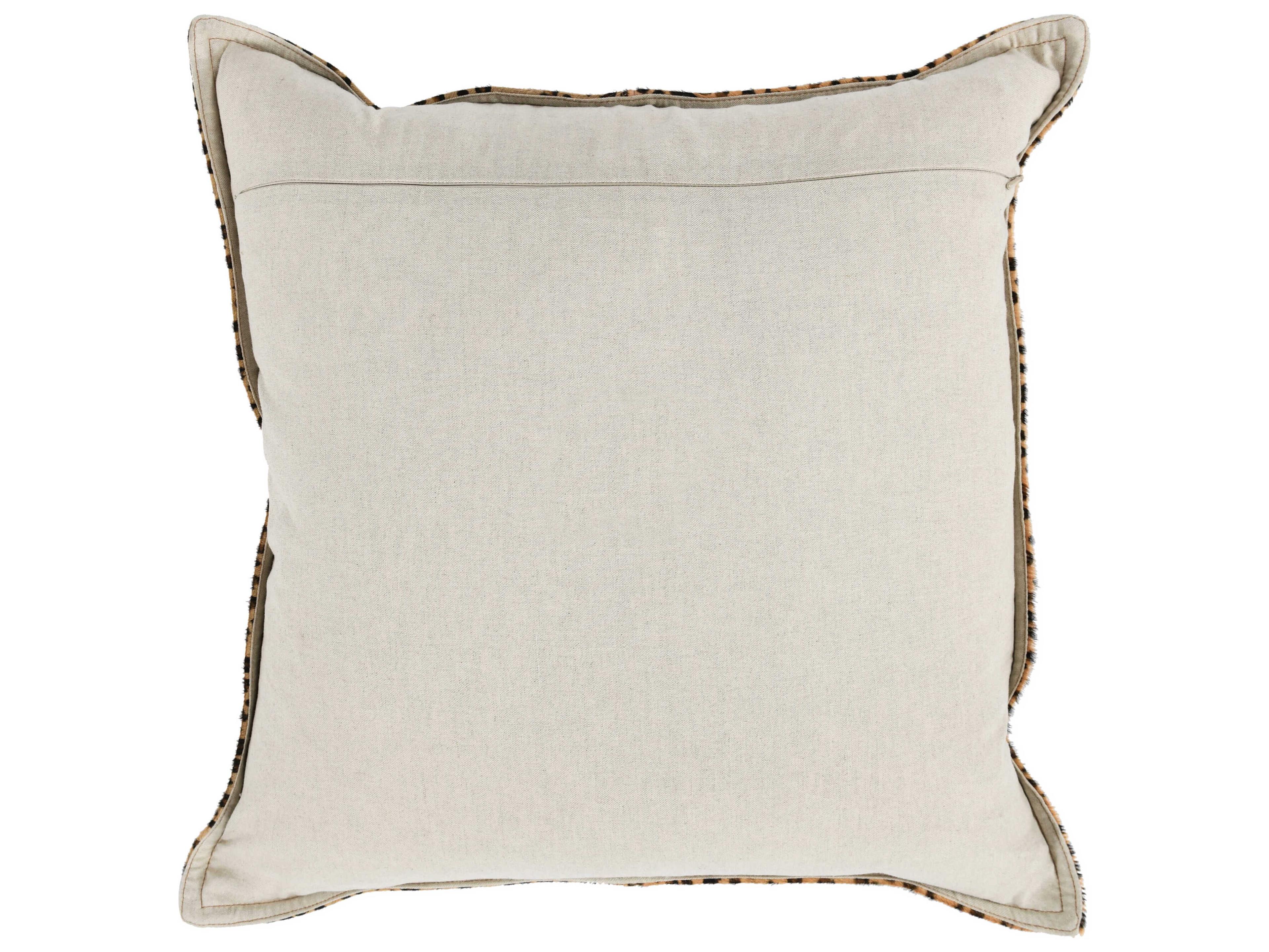 Villa by Classic Home Leopard Camel Black Throw Pillow