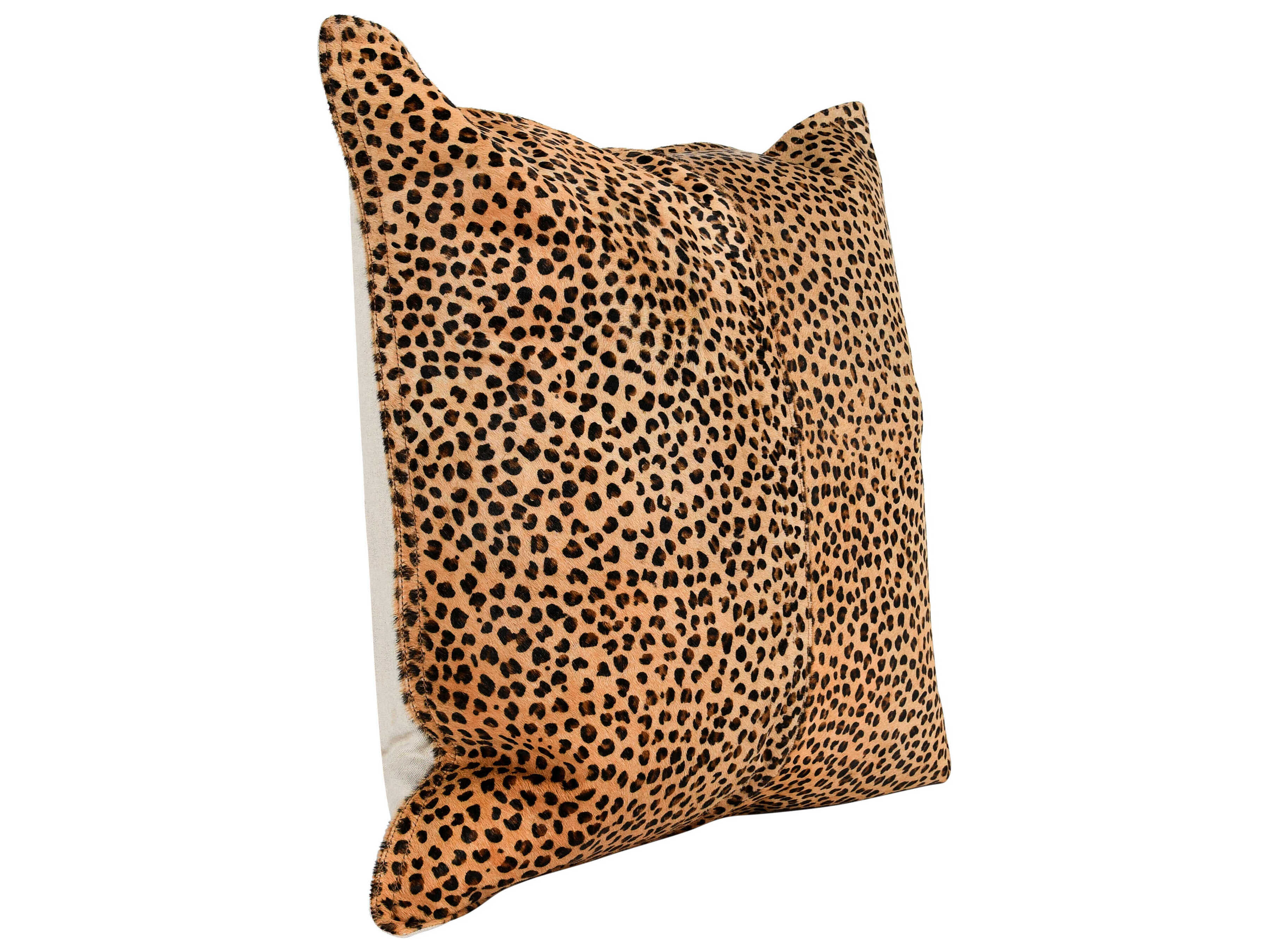 Villa by Classic Home Leopard Camel Black Throw Pillow