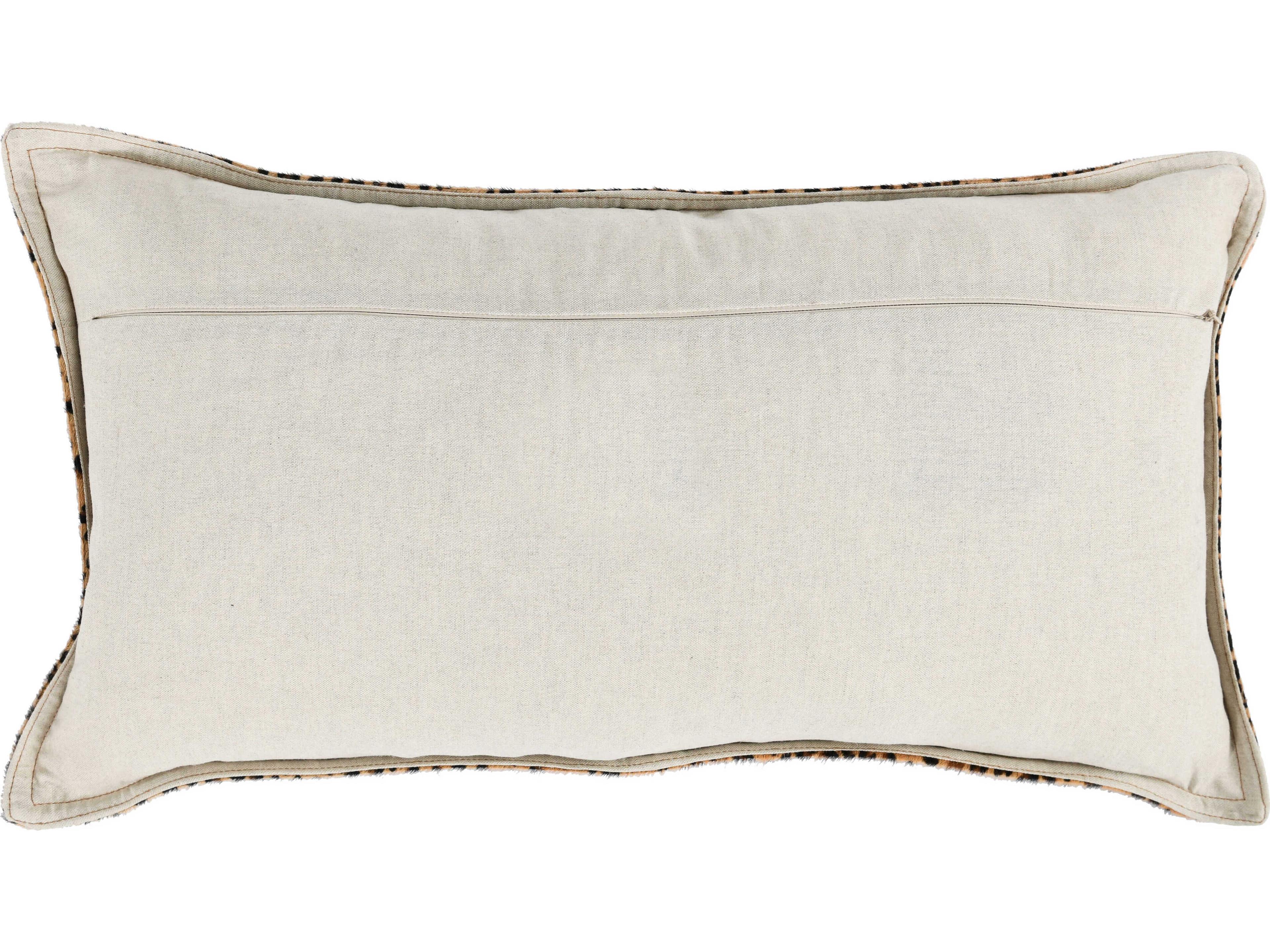 Villa by Classic Home Leopard Camel Black Throw Pillow