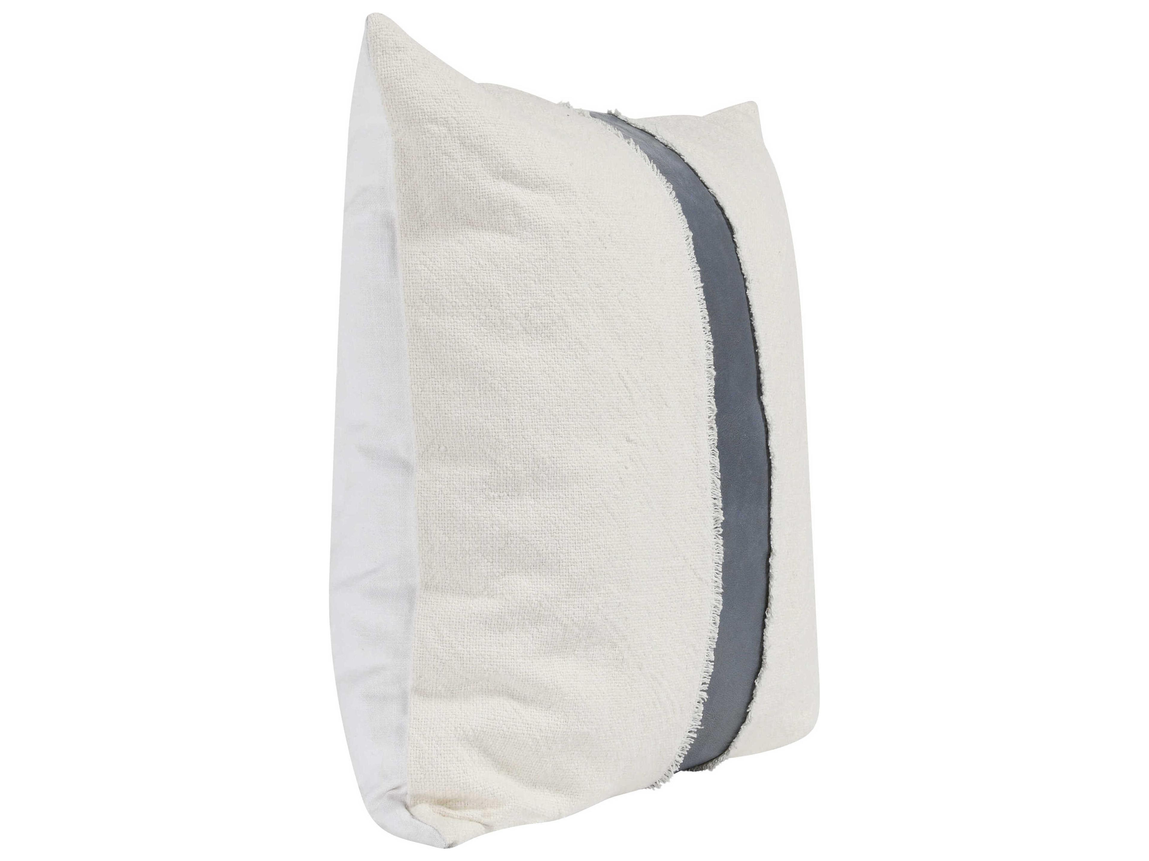 Villa by Classic Home Steam Blue Ivory Throw Pillow