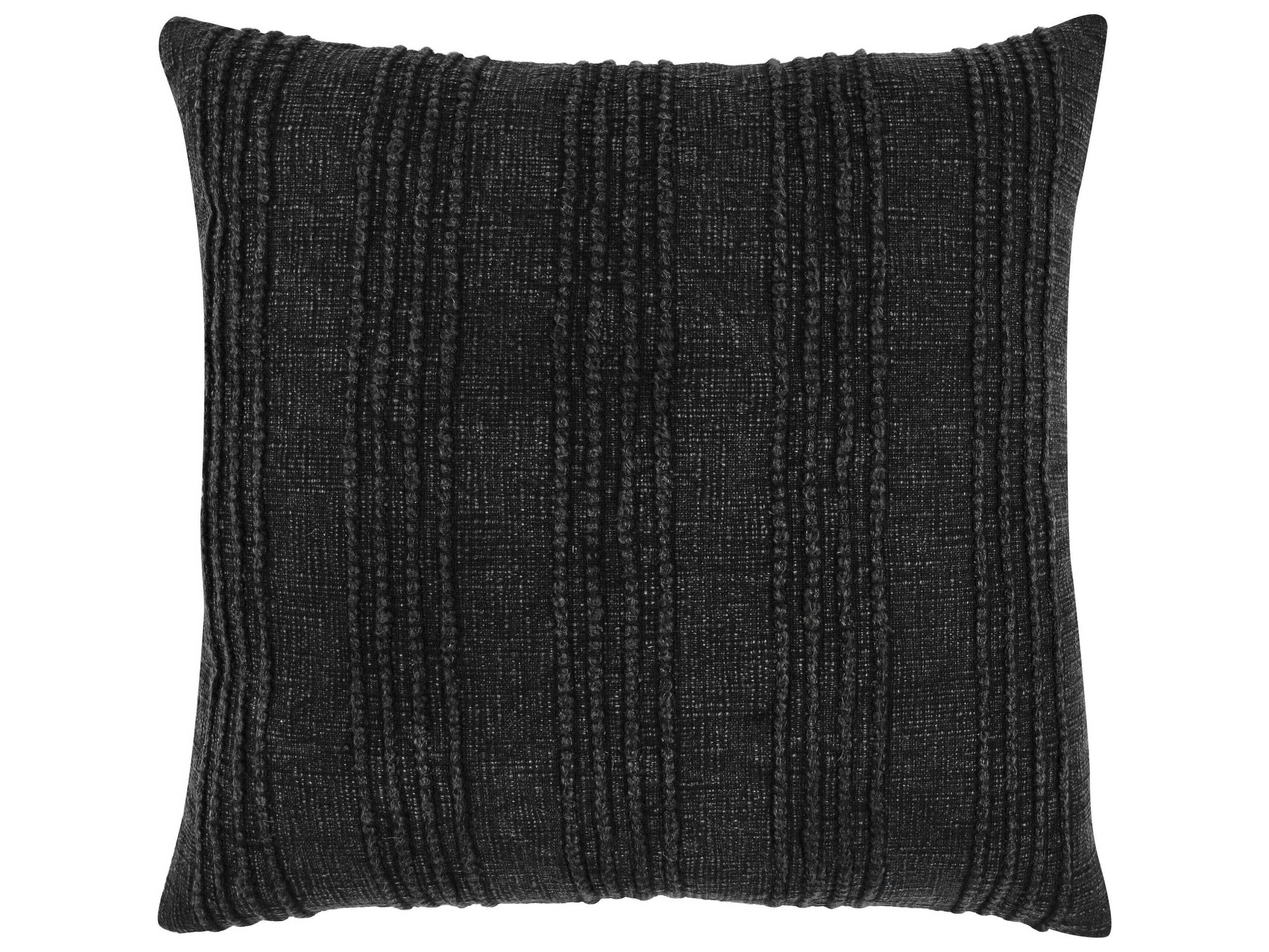 Villa by Classic Home Hannah Black Throw Pillow