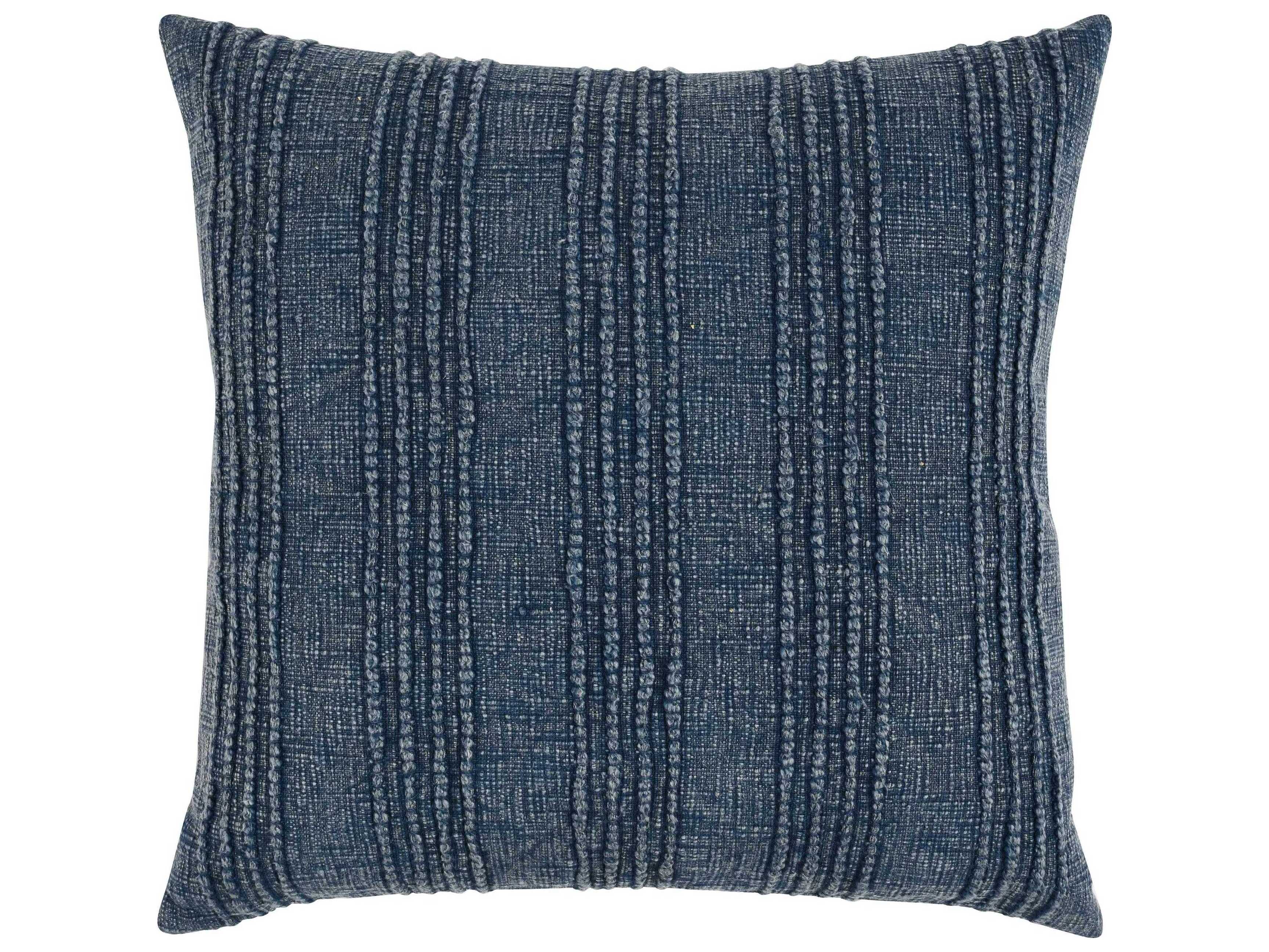 Villa by Classic Home Hannah Navy Blue Throw Pillow