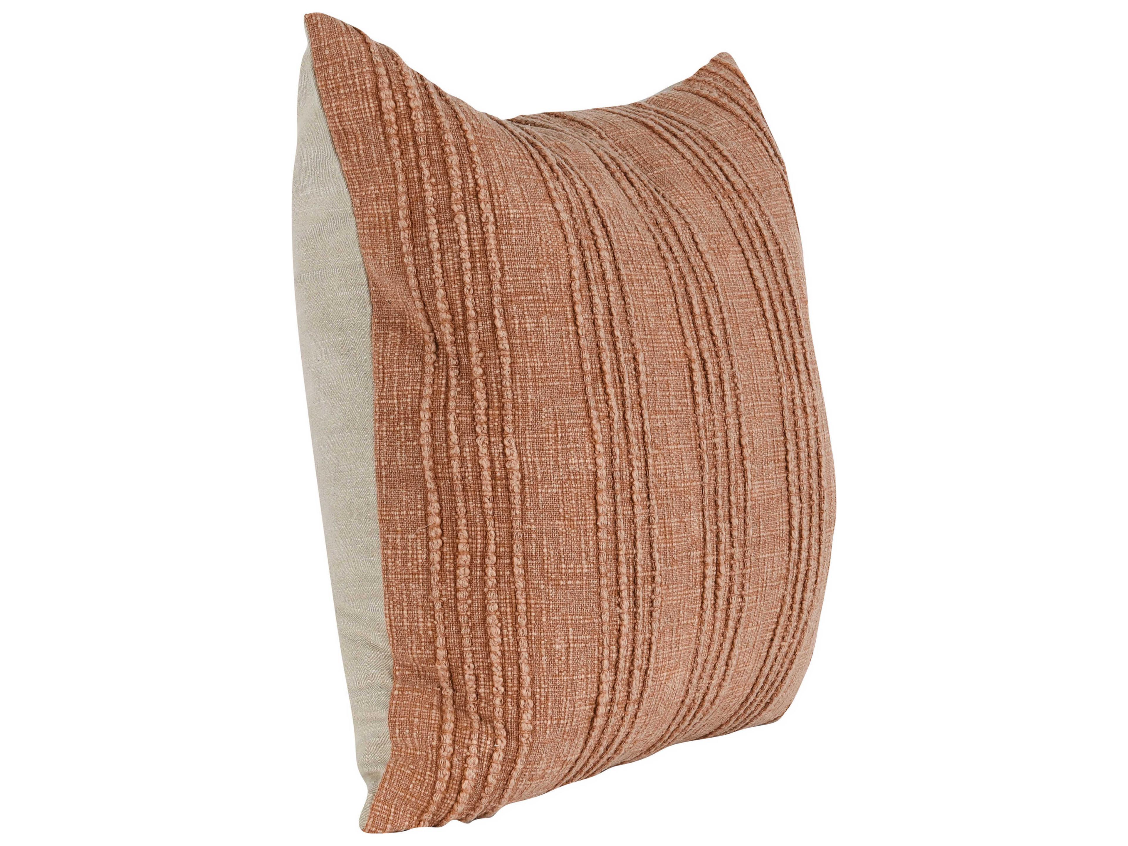Villa by Classic Home Hannah Terra Cotta Throw Pillow