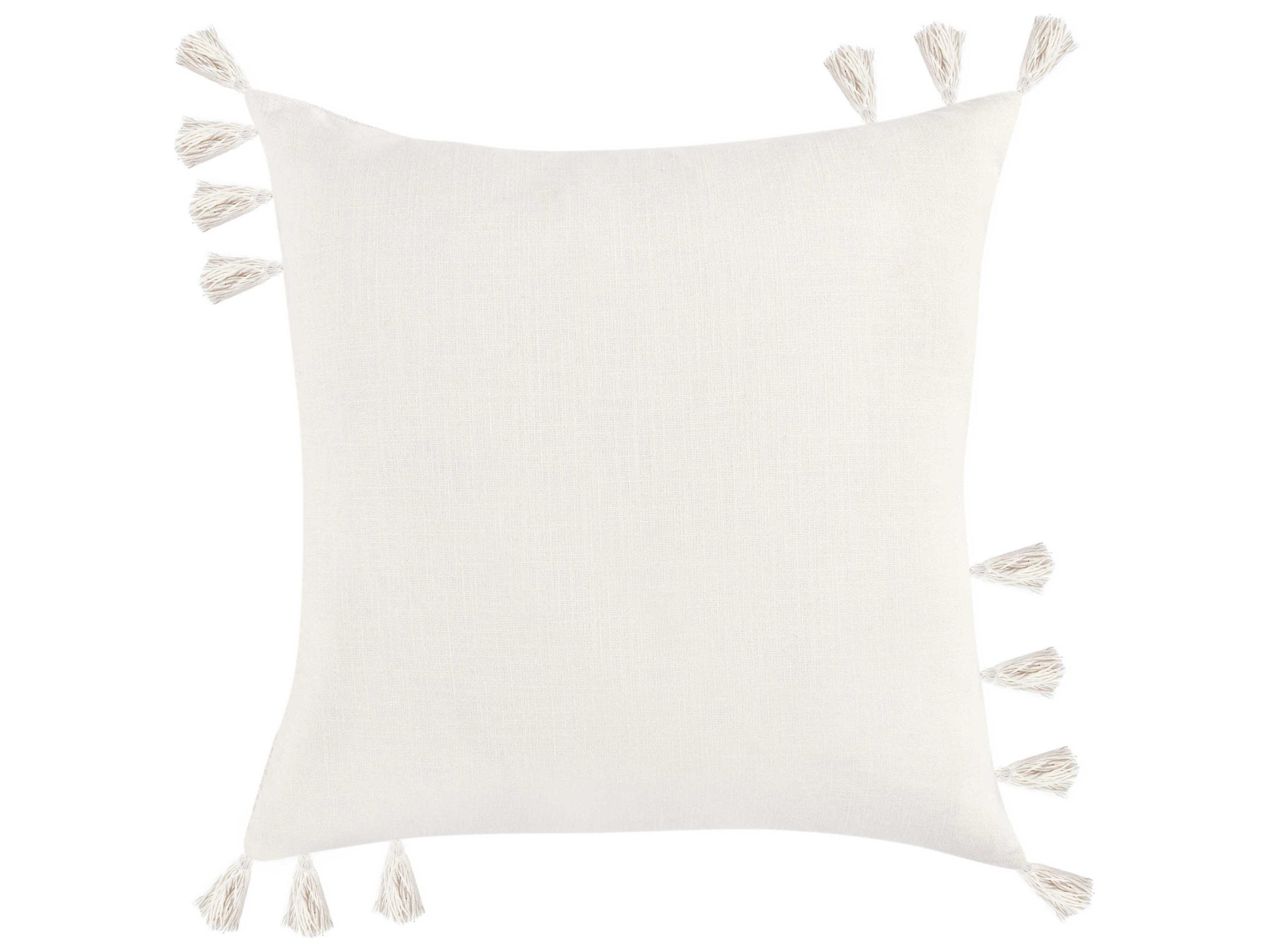 Villa by Classic Home Packer Ivory Throw Pillow
