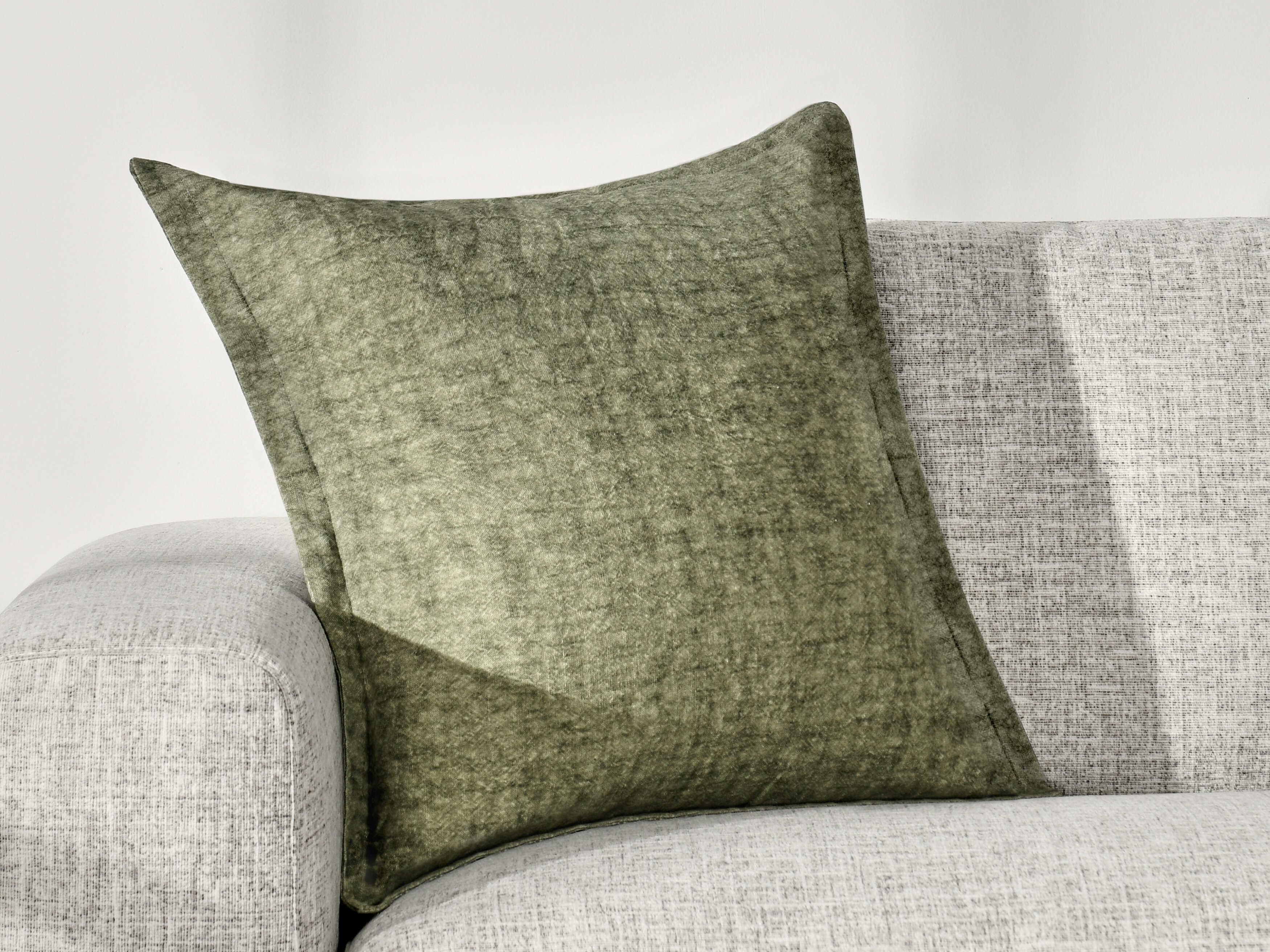 Villa by Classic Home Amy Cedar Green Throw Pillow