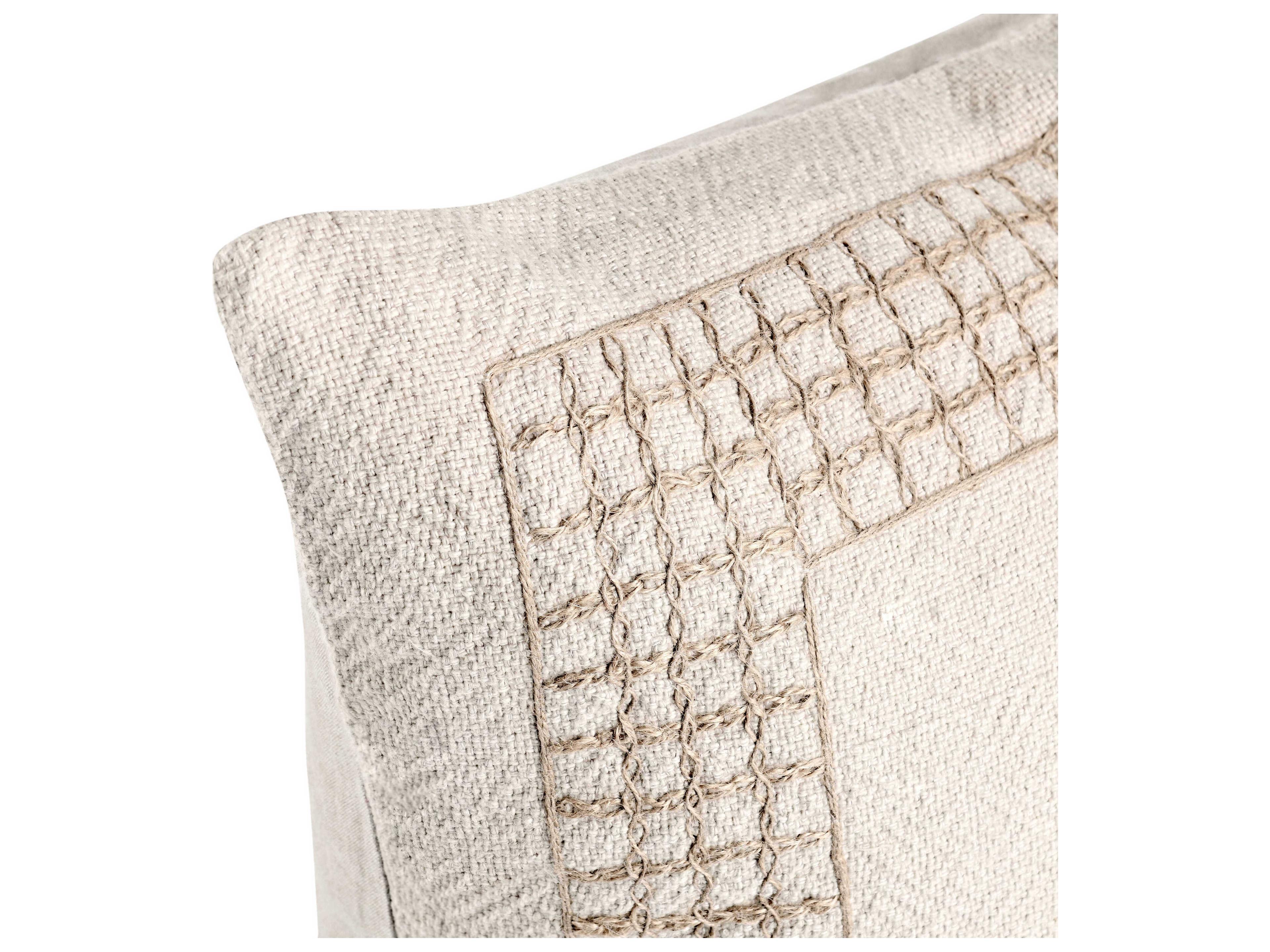 Villa by Classic Home Marina Beige Throw Pillow