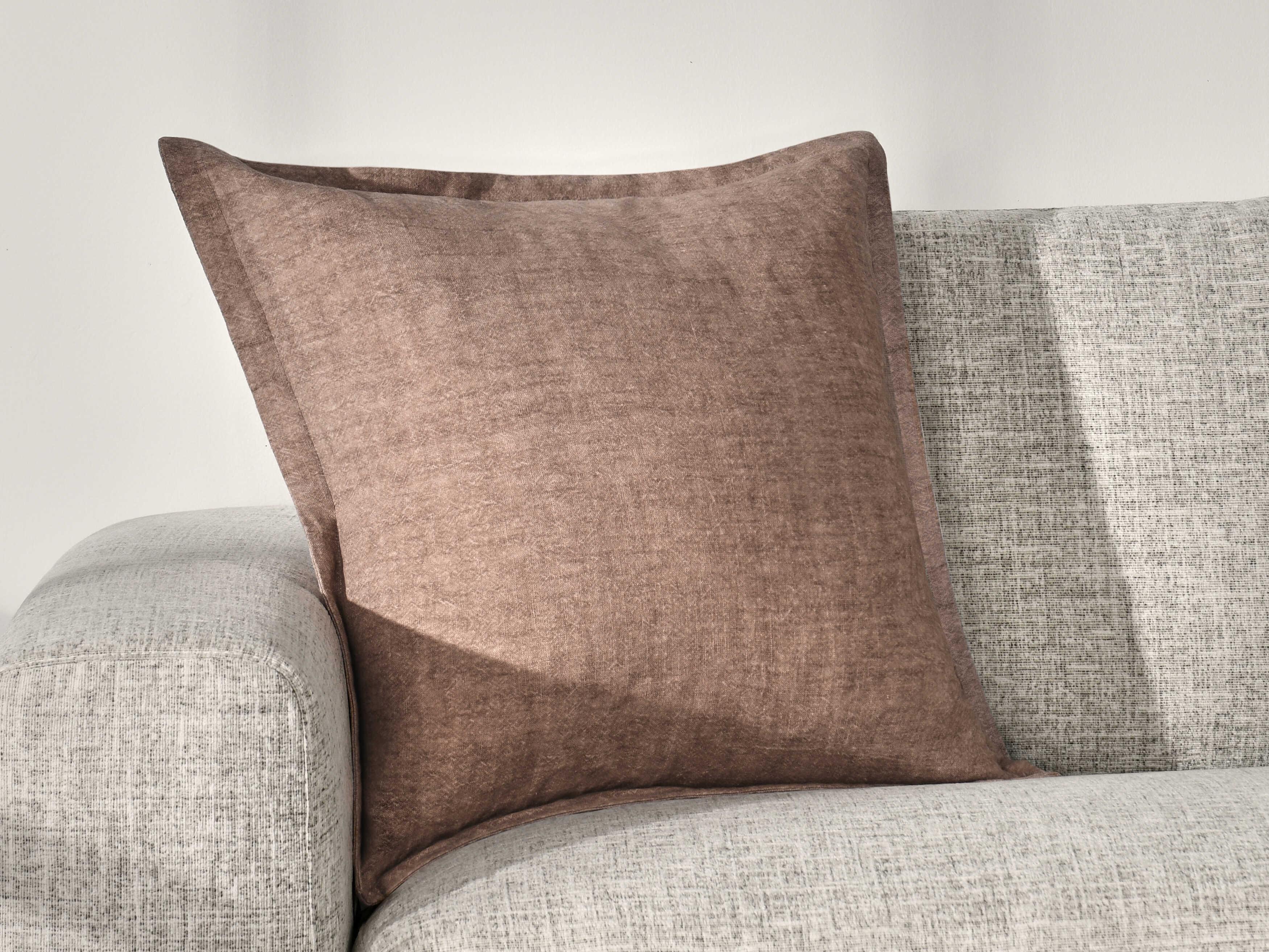 Villa by Classic Home Amy Penny Brown Throw Pillow