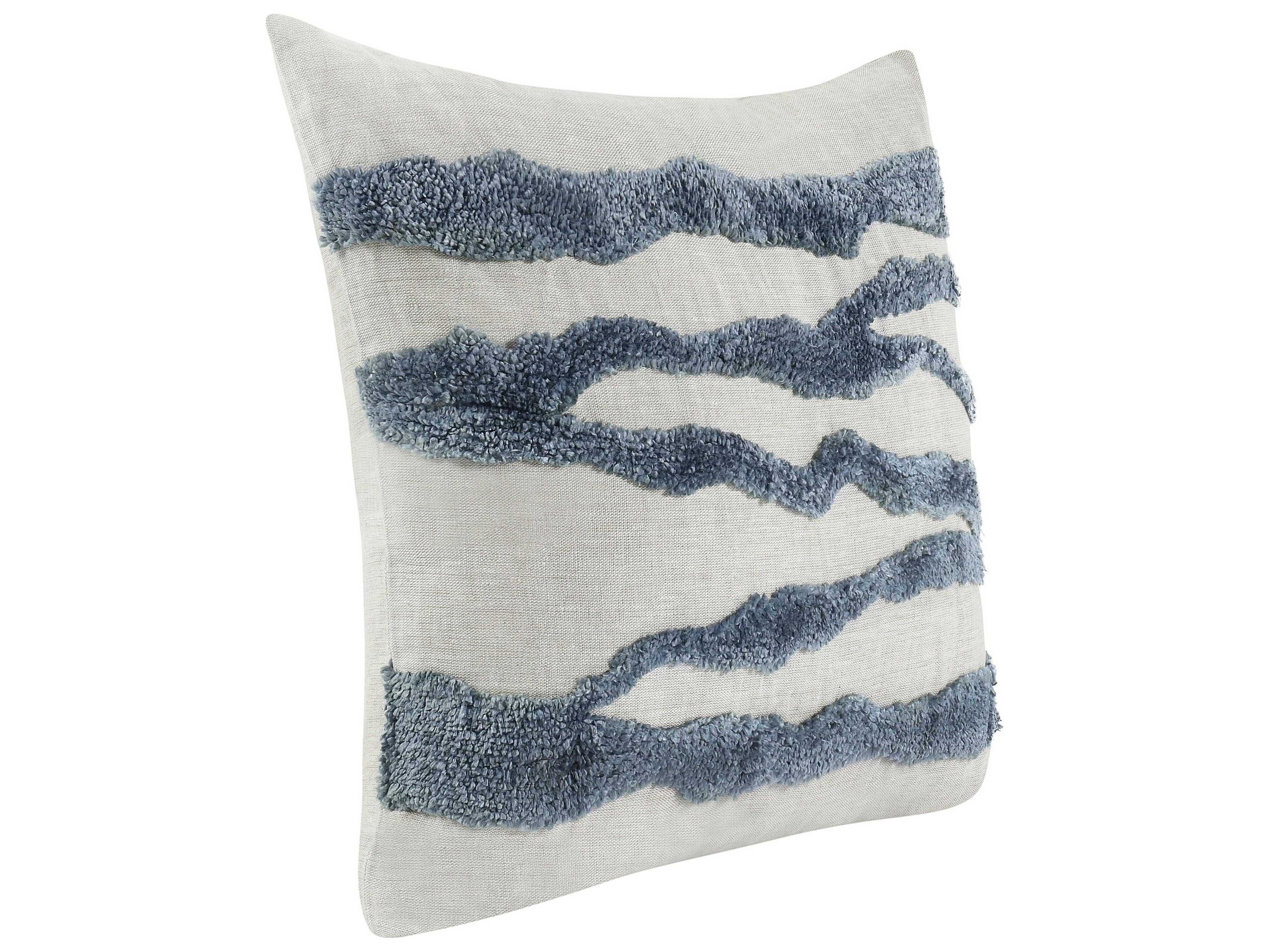 Villa by Classic Home Passage Capri Blue Throw Pillow