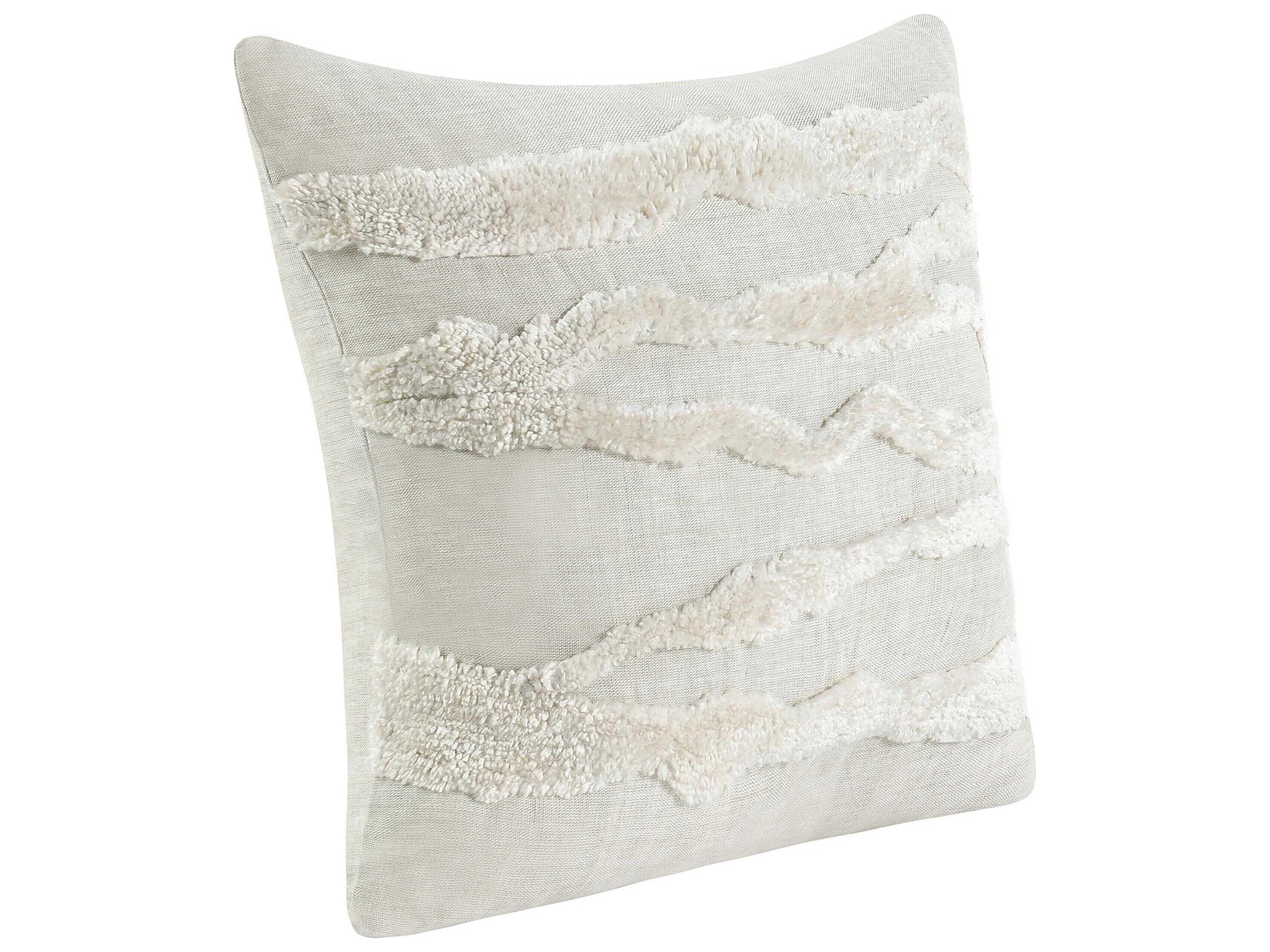 Villa by Classic Home Passage Ivory Throw Pillow