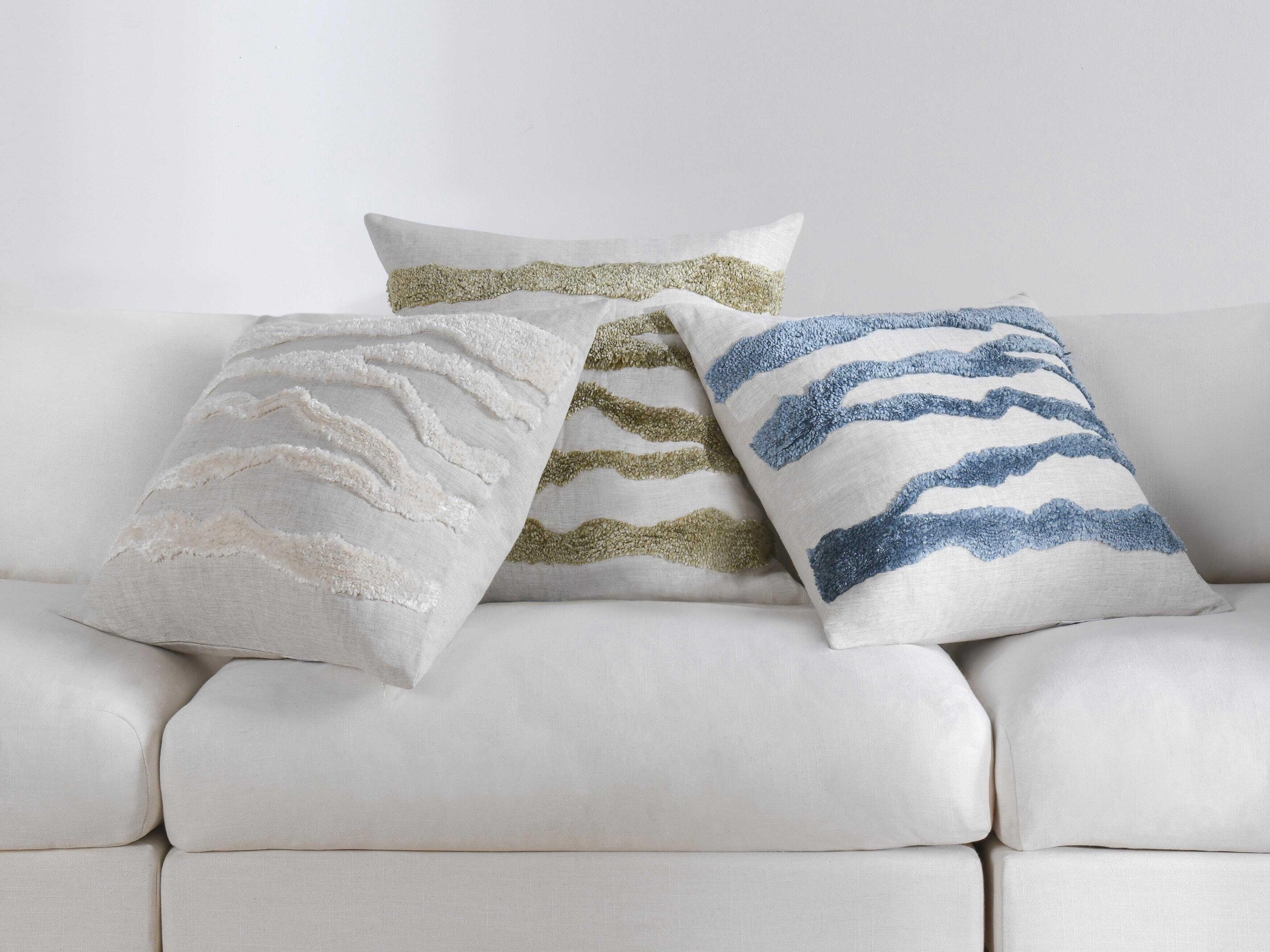 Villa by Classic Home Passage Ivory Throw Pillow