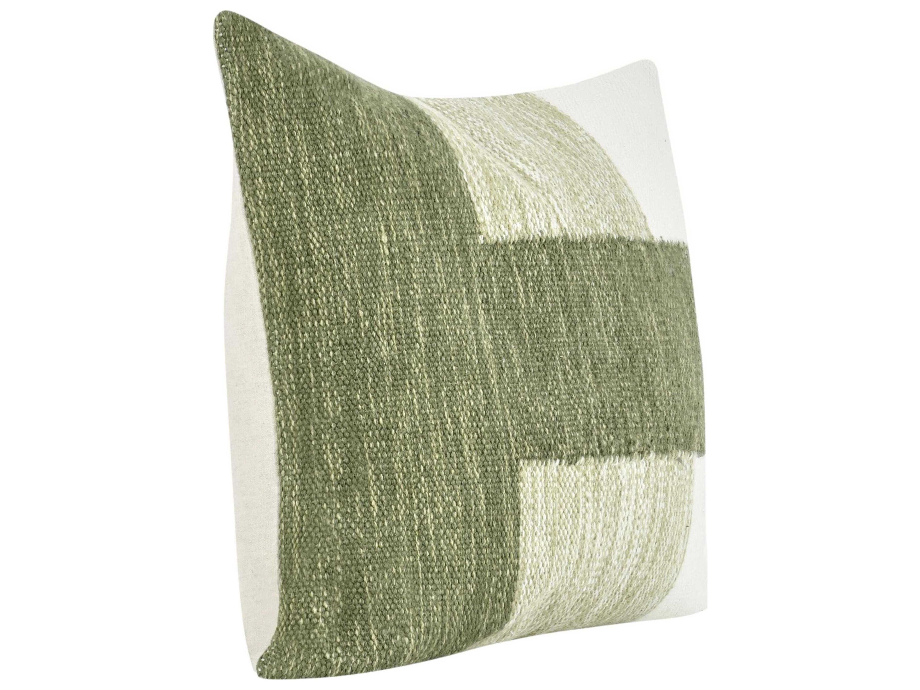 Villa by Classic Home Kass Green Throw Pillow
