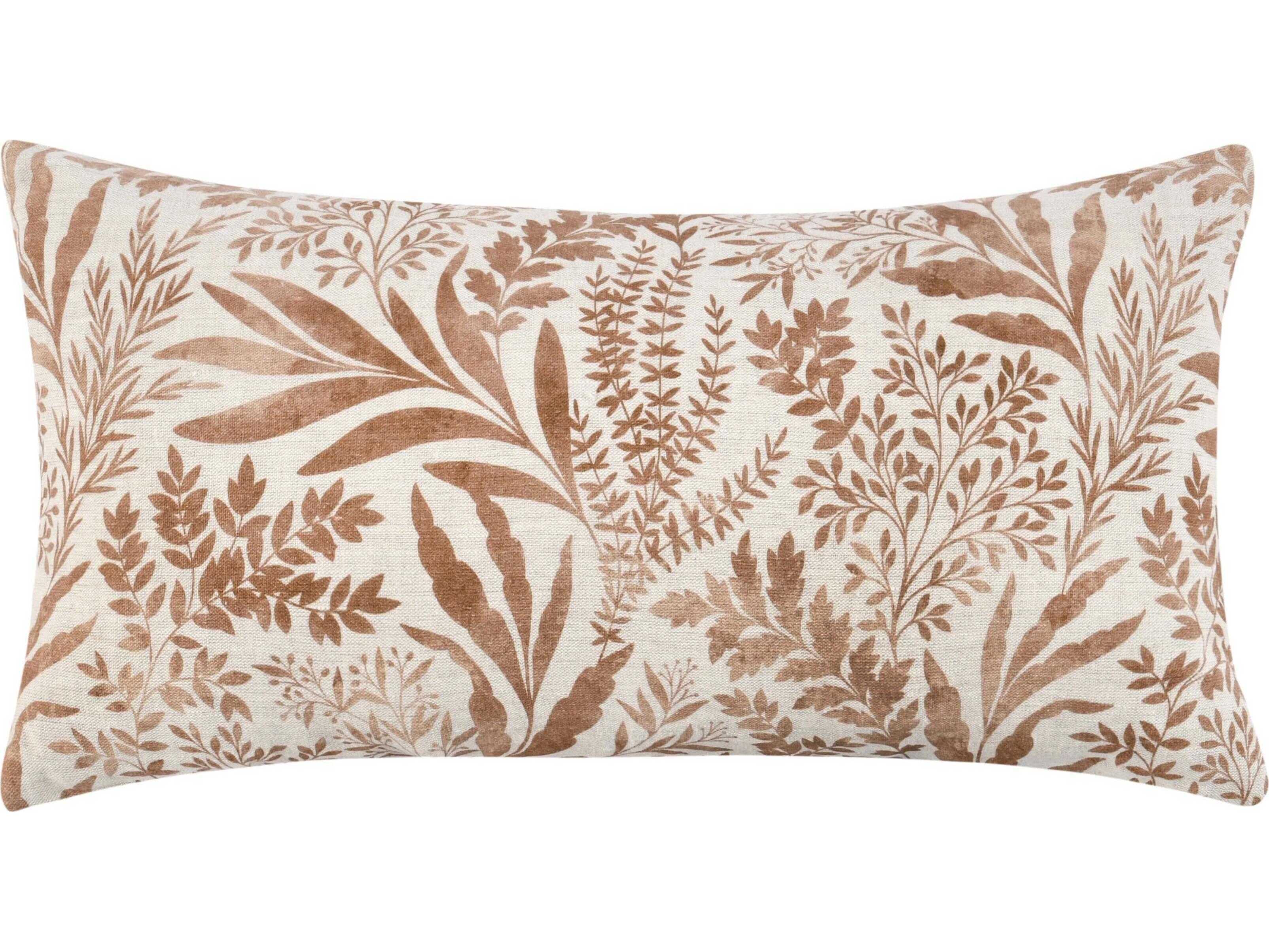 Villa by Classic Home Mulberry Chestnut Brown Throw Pillow