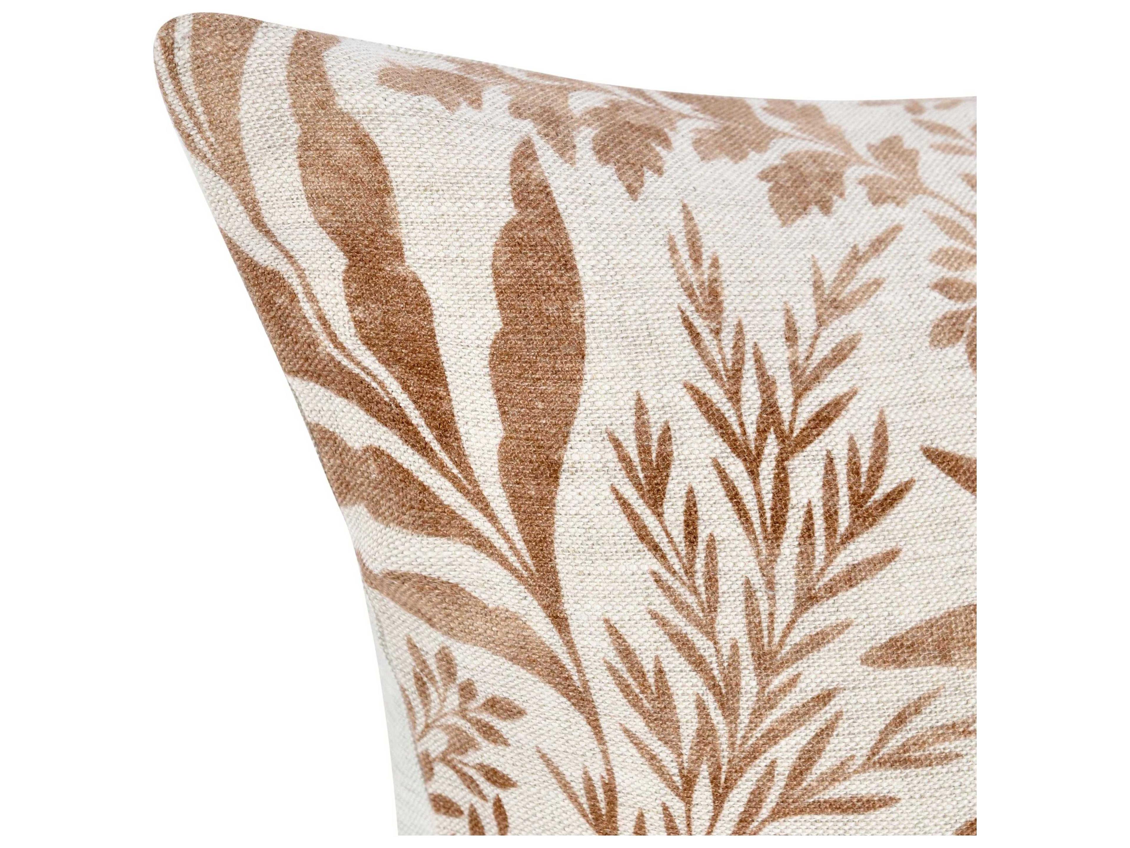 Villa by Classic Home Mulberry Chestnut Brown Throw Pillow