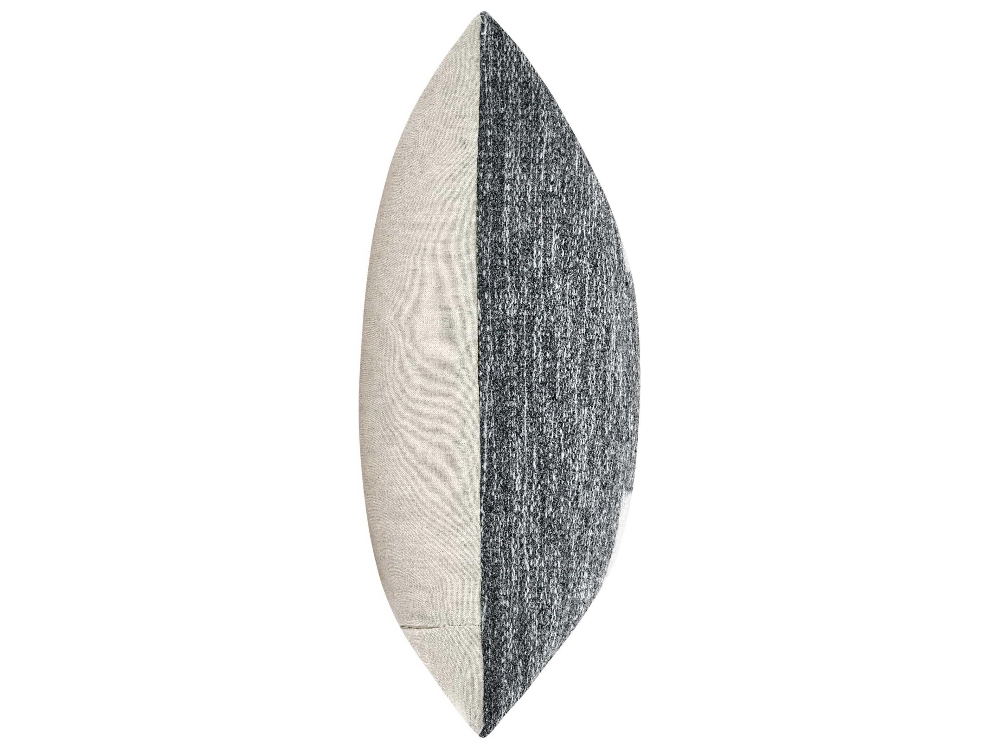 Villa by Classic Home Kass Charcoal Ivory Throw Pillow