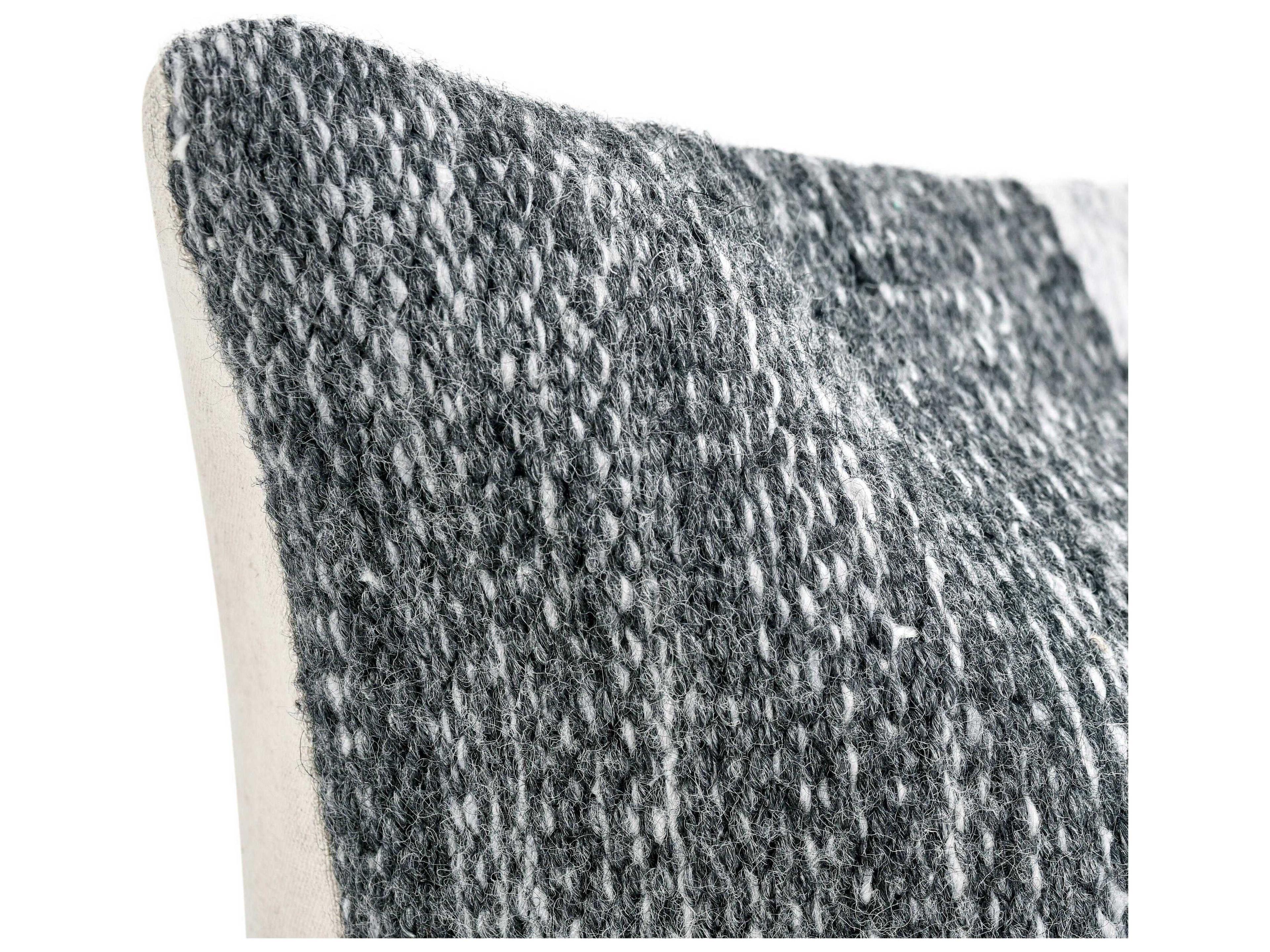 Villa by Classic Home Kass Charcoal Ivory Throw Pillow