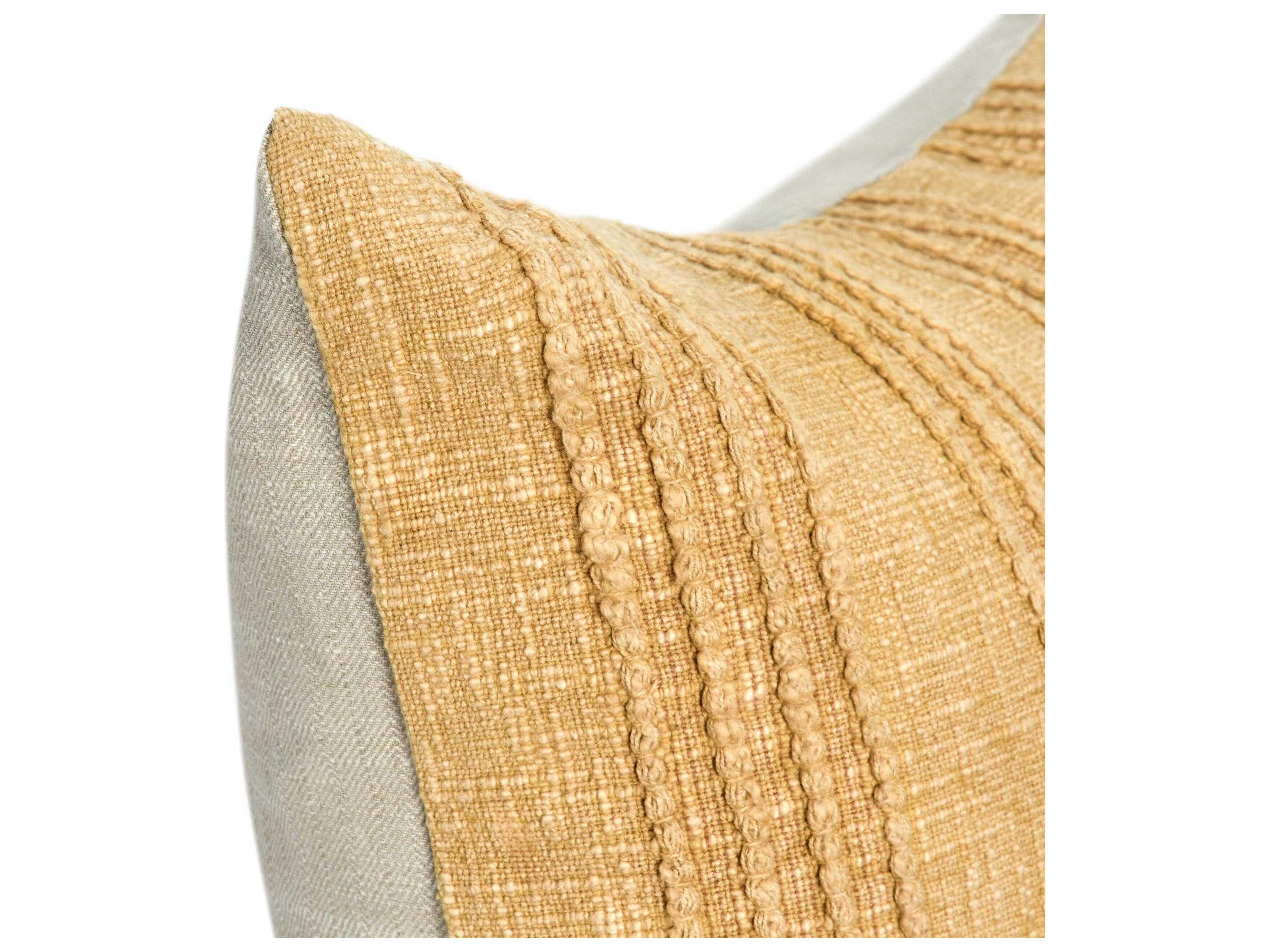 Villa by Classic Home Hannah Yellow Throw Pillow