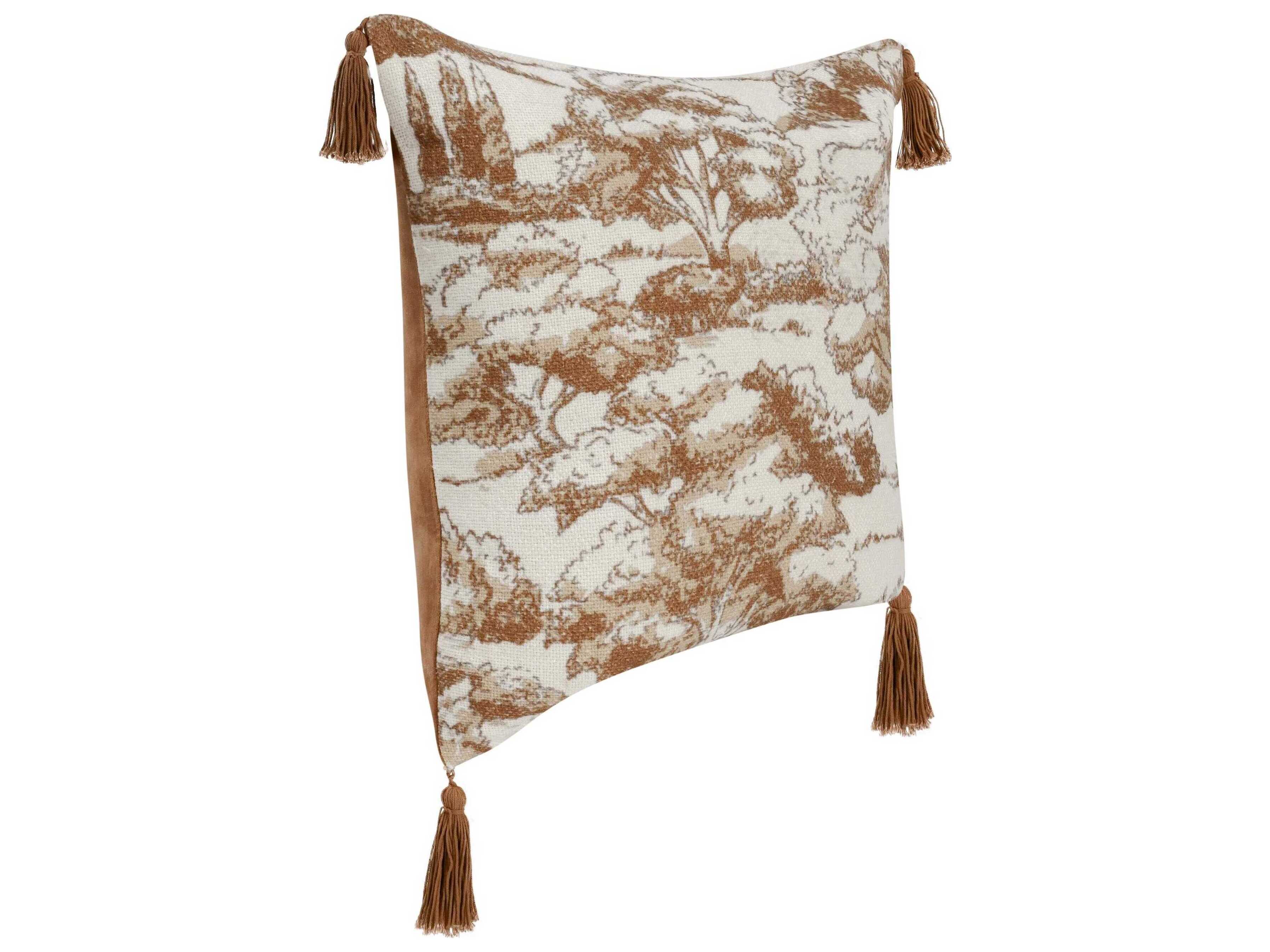Villa by Classic Home Stonework Clay Brown Throw Pillow