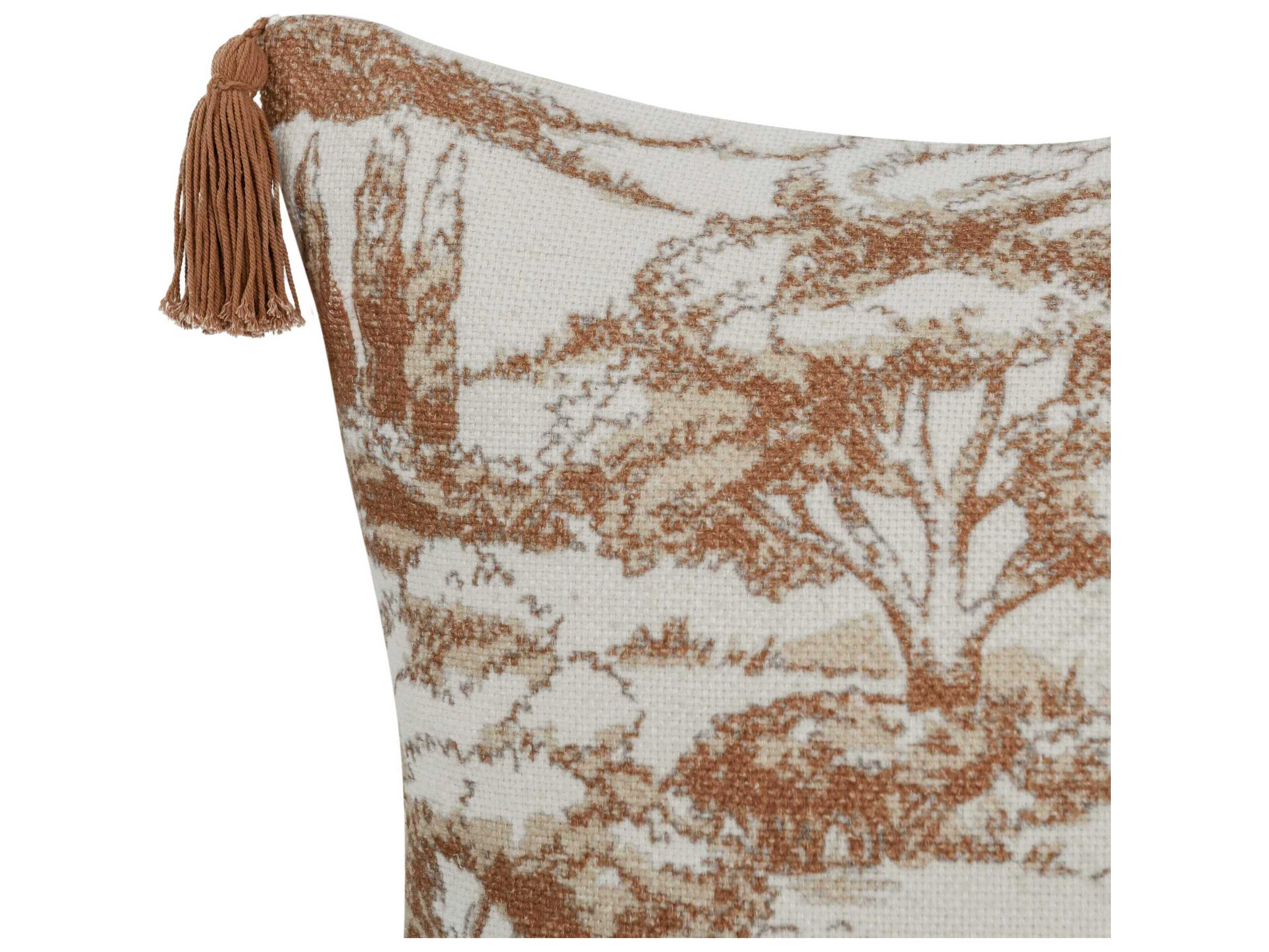 Villa by Classic Home Stonework Clay Brown Throw Pillow