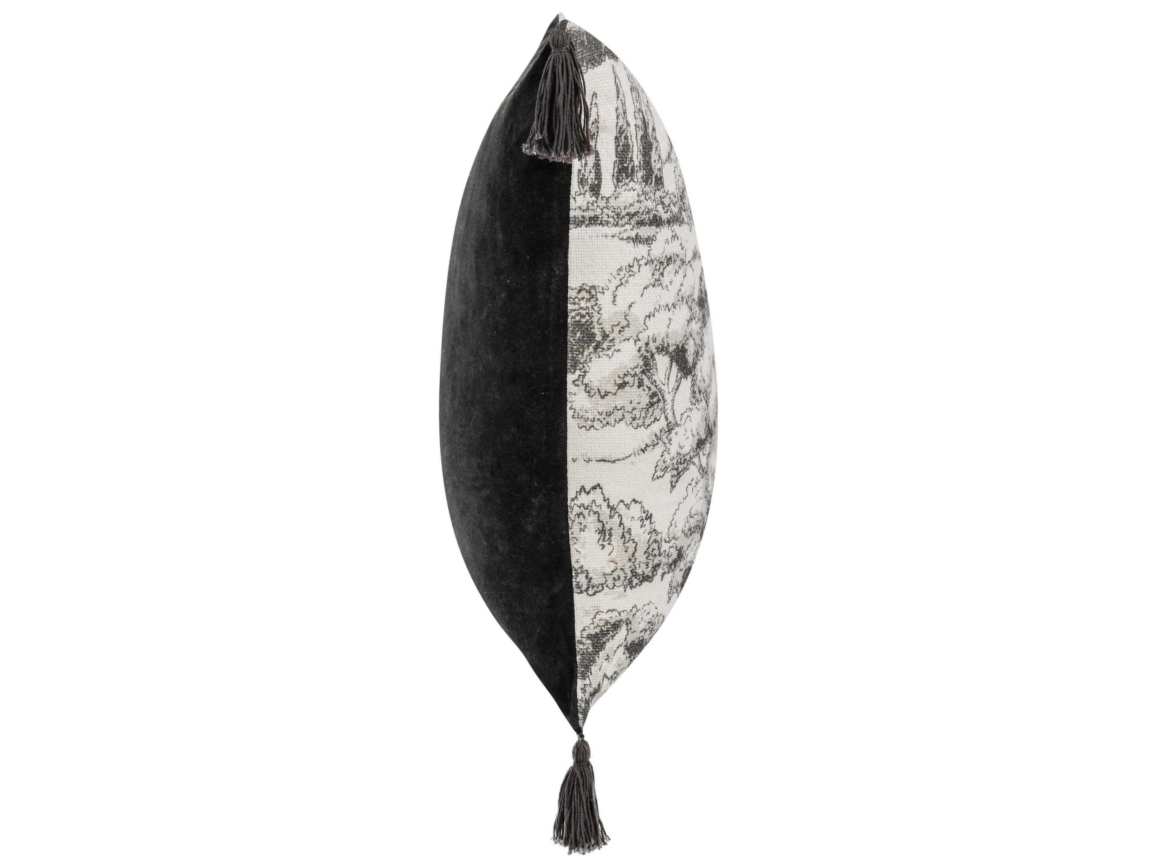 Villa by Classic Home Stonework Gray Throw Pillow