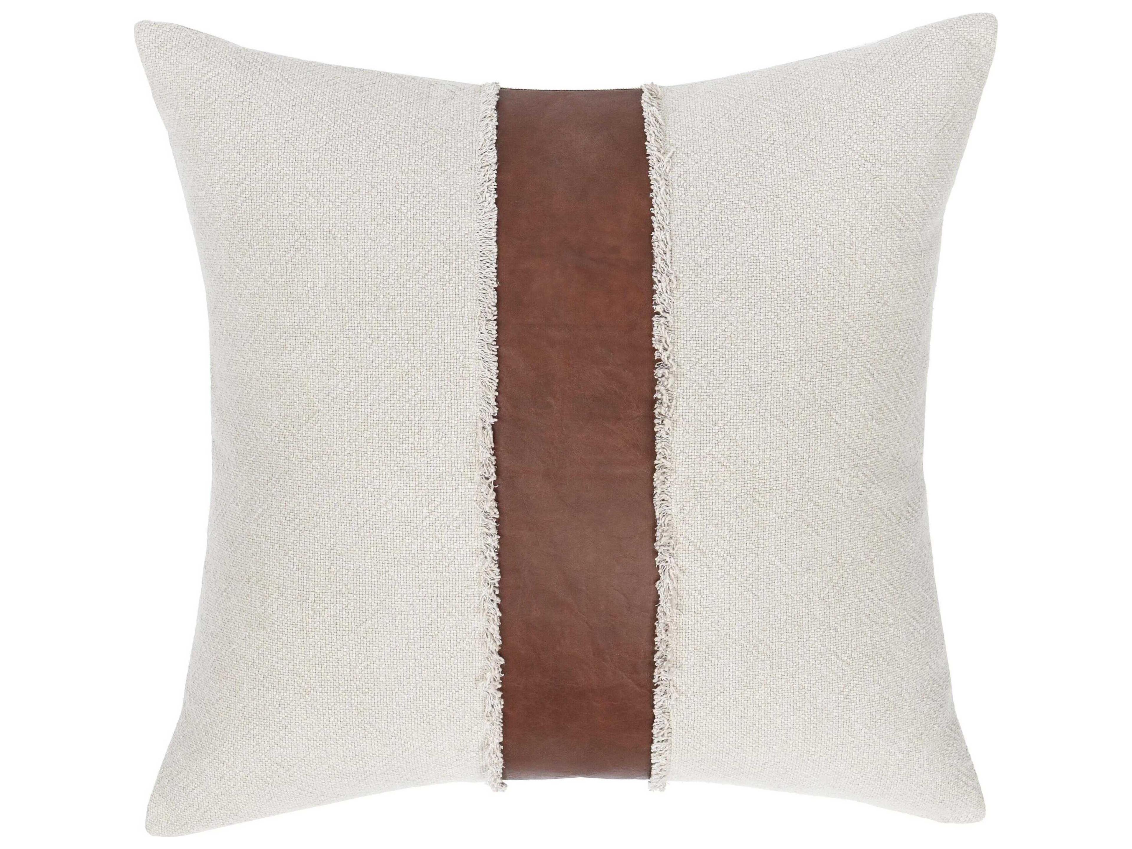 Villa by Classic Home Steam Natural Kona Brown Throw Pillow