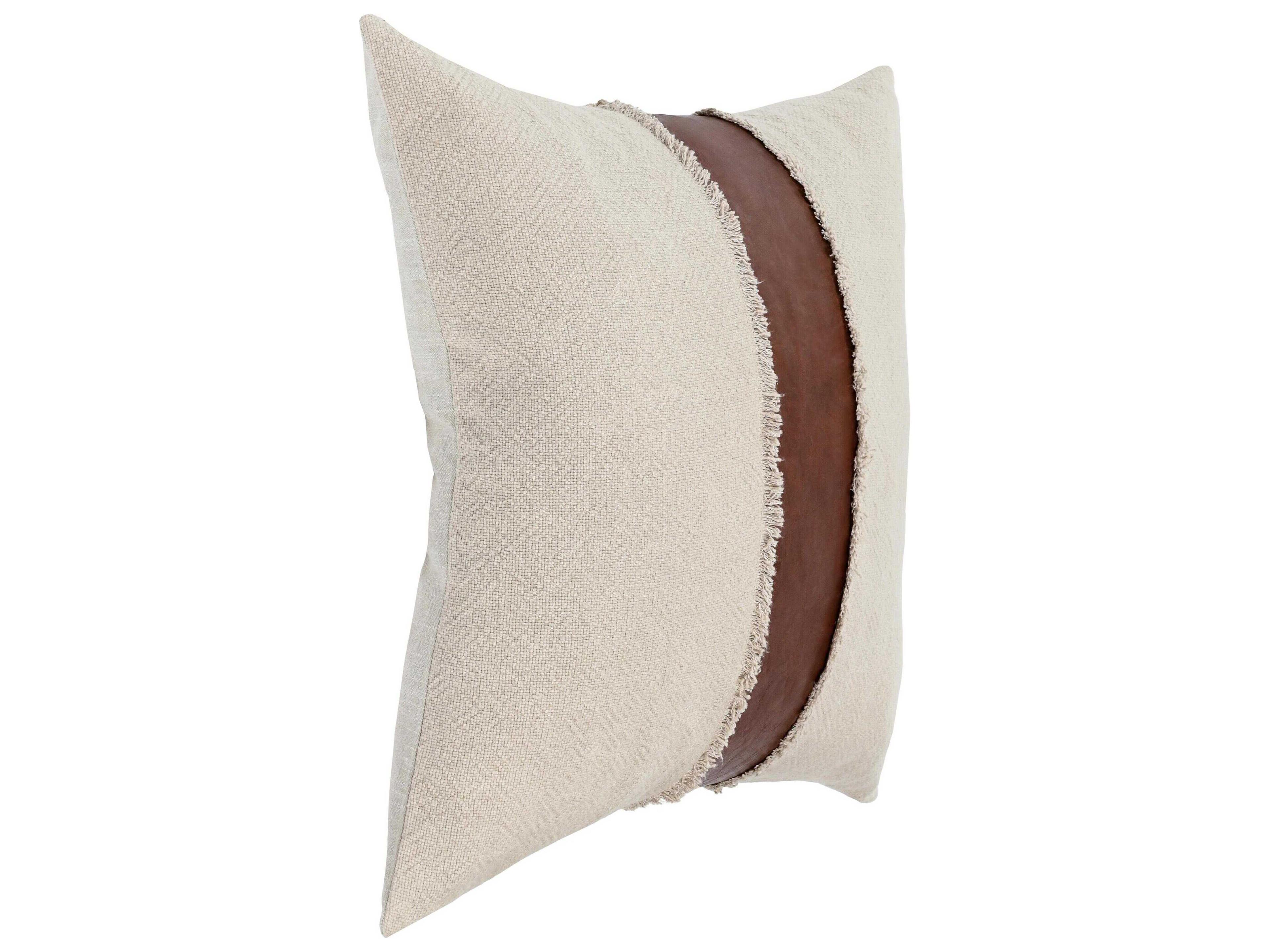 Villa by Classic Home Steam Natural Kona Brown Throw Pillow