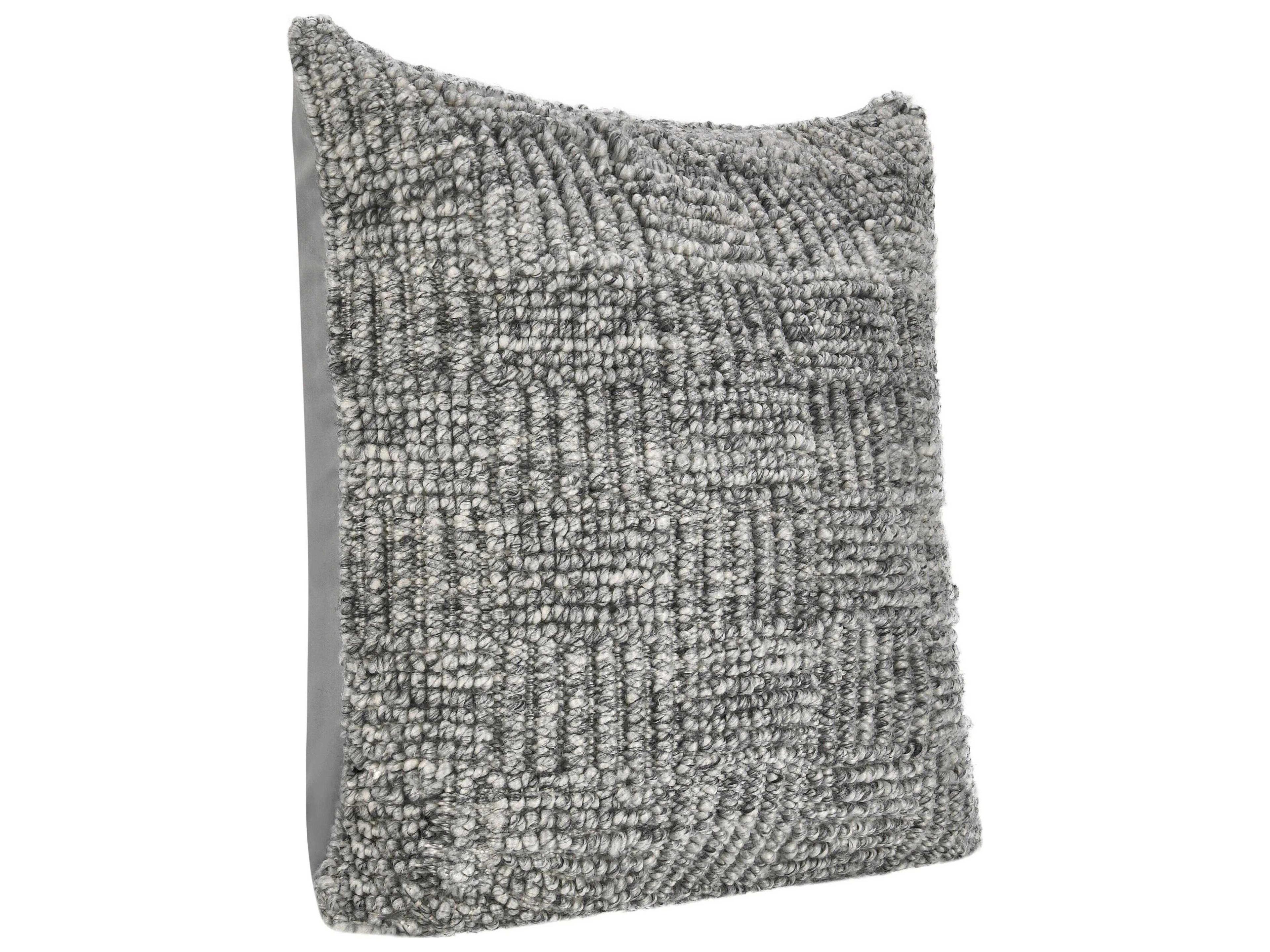 Villa by Classic Home Shades Gray Throw Pillow