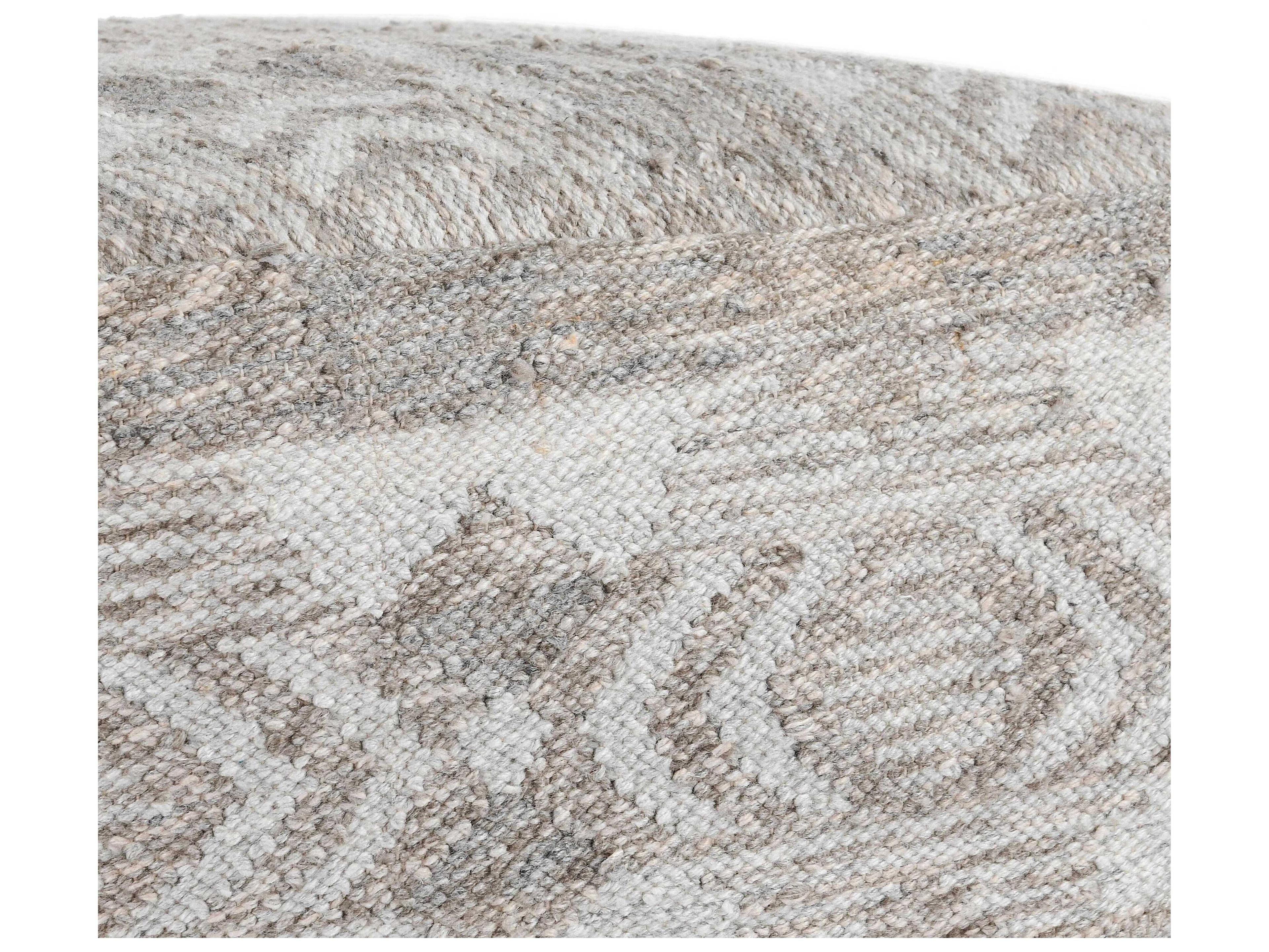 Villa by Classic Home Caravan Gray Upholstered Pouf