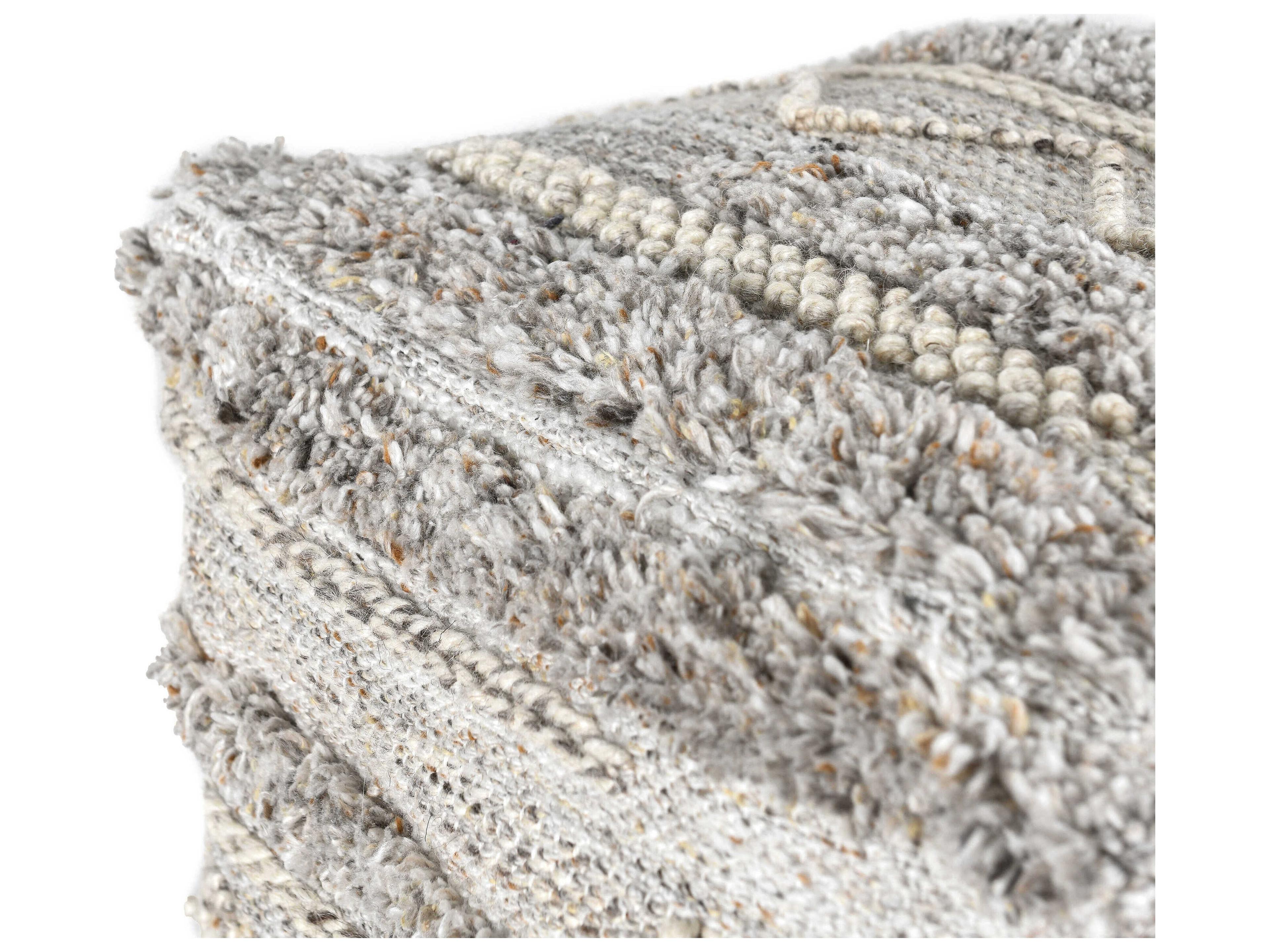 Villa by Classic Home Fallon Gray Upholstered Pouf