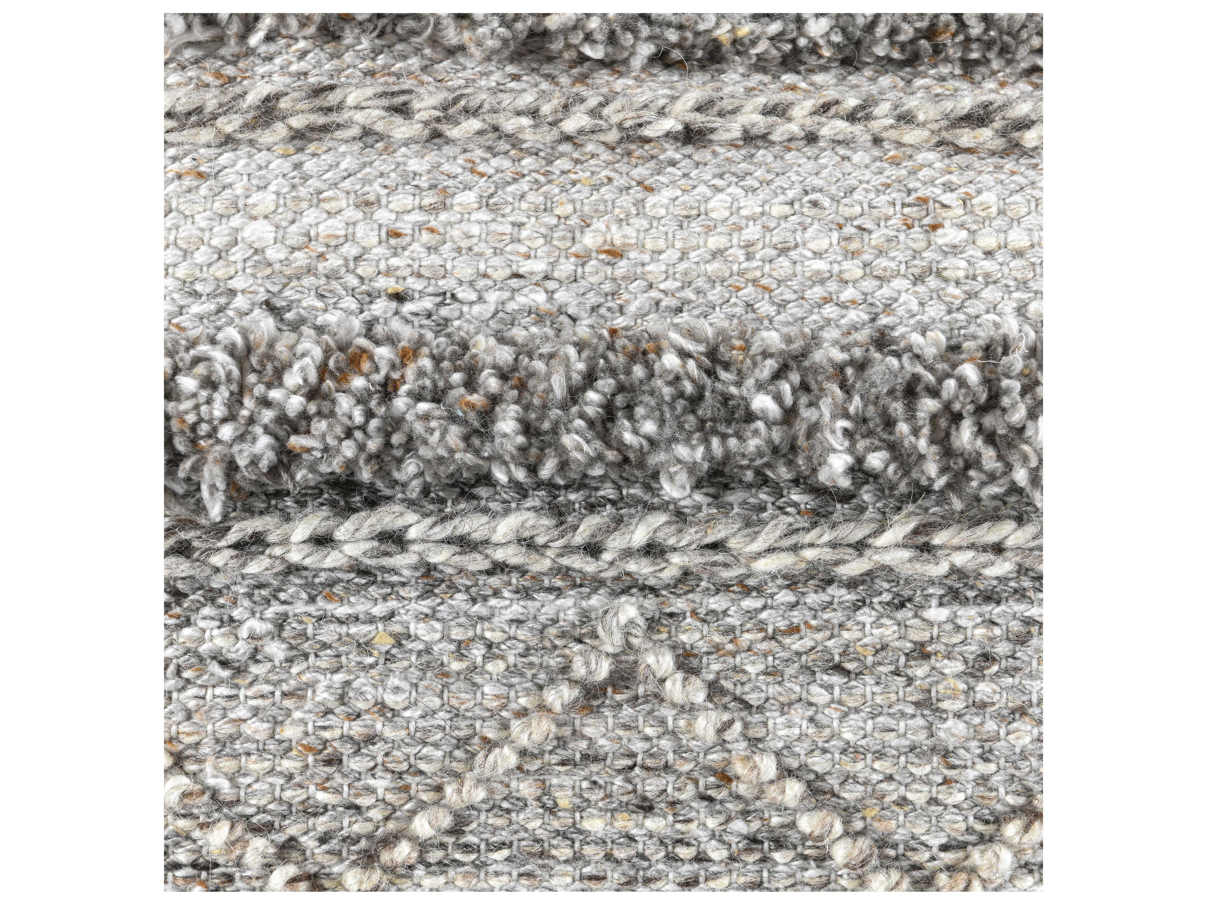 Villa by Classic Home Fallon Gray Upholstered Pouf