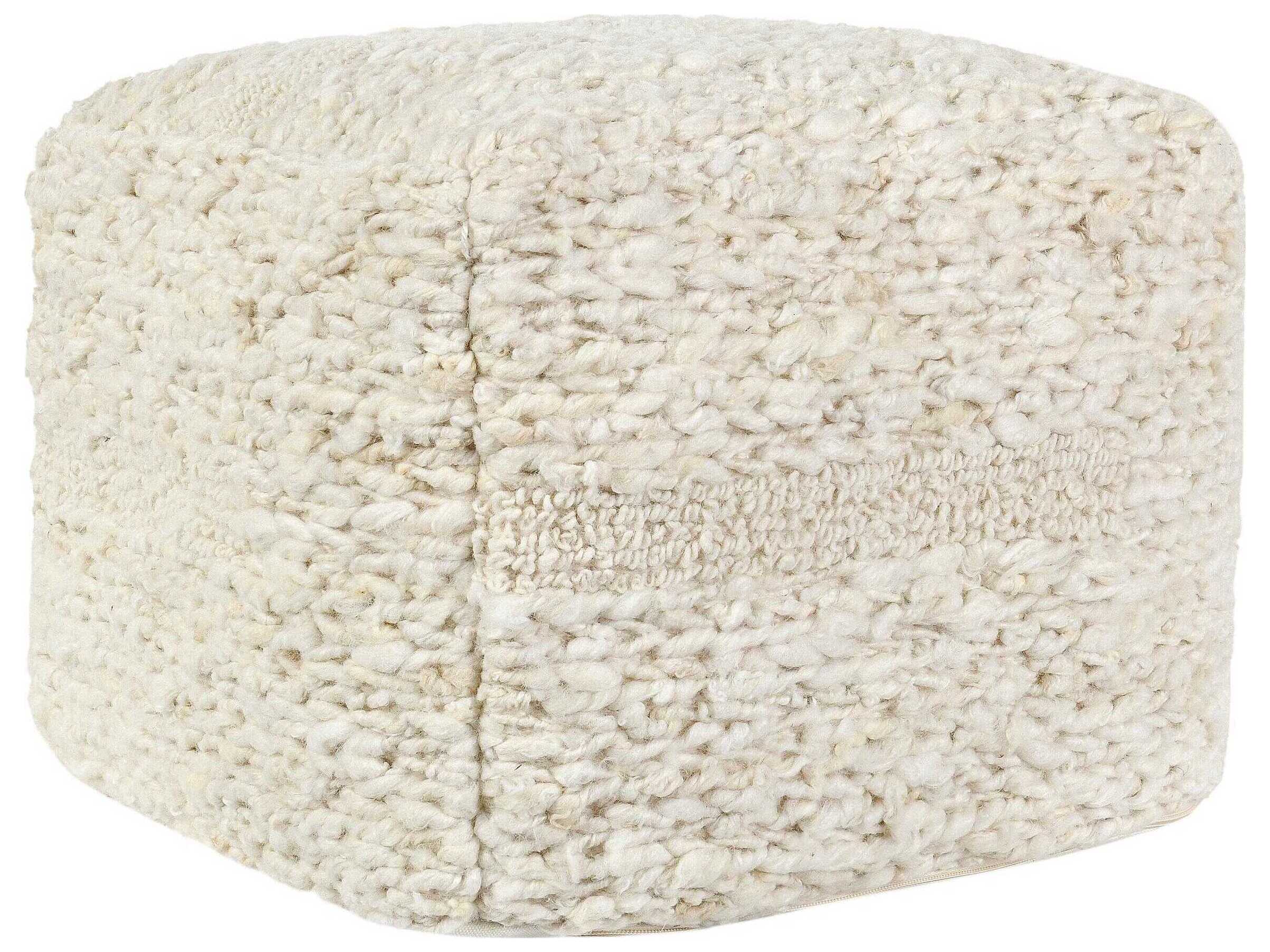 Villa by Classic Home Sinclair Gray Upholstered Pouf