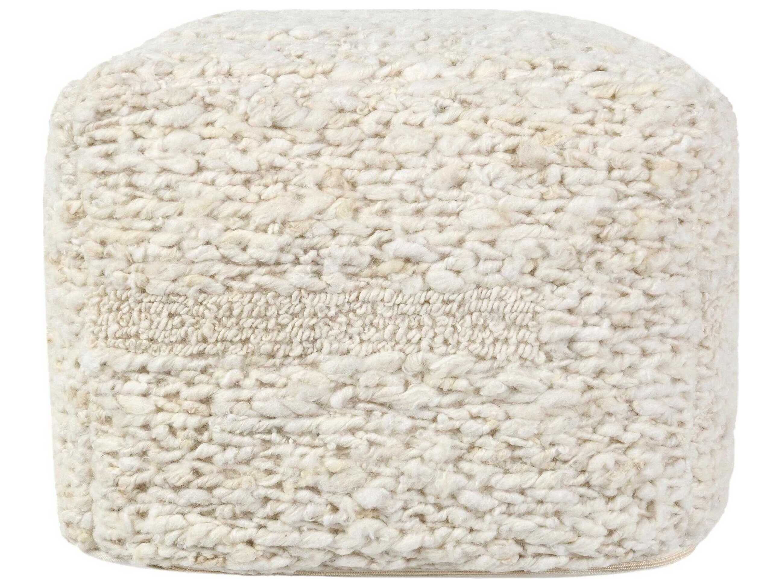 Villa by Classic Home Sinclair Gray Upholstered Pouf