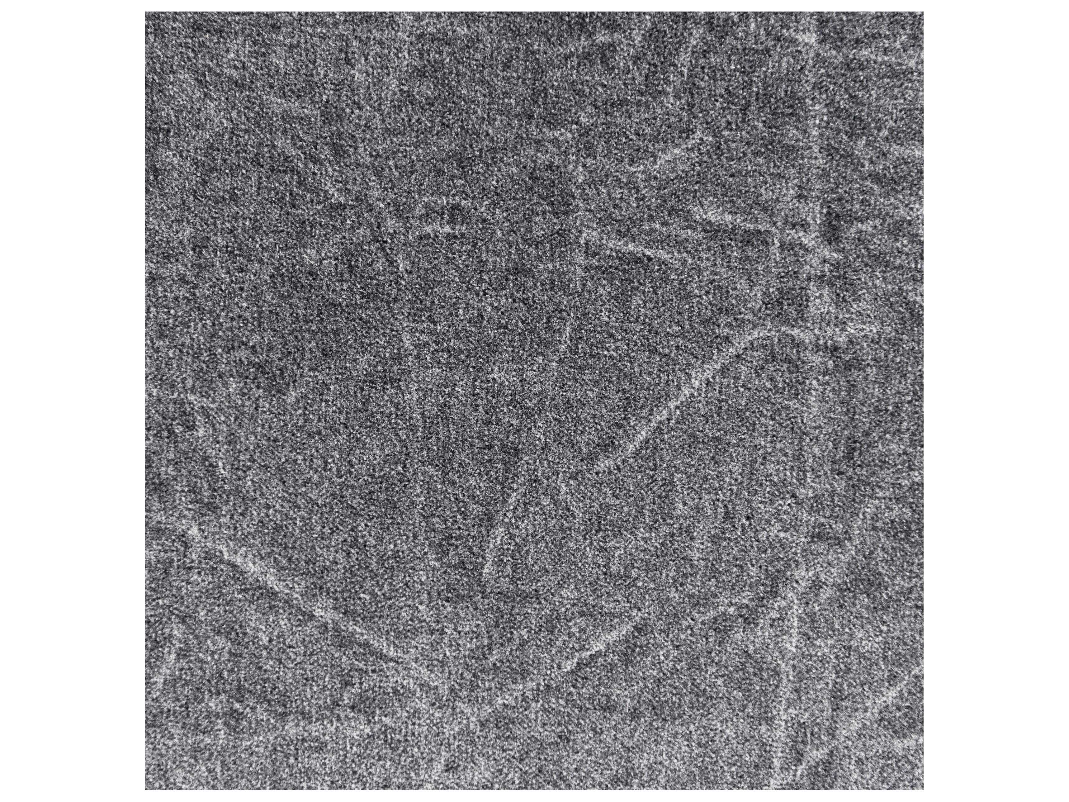 Villa by Classic Home Heirloom Stone Gray Upholstered Pouf