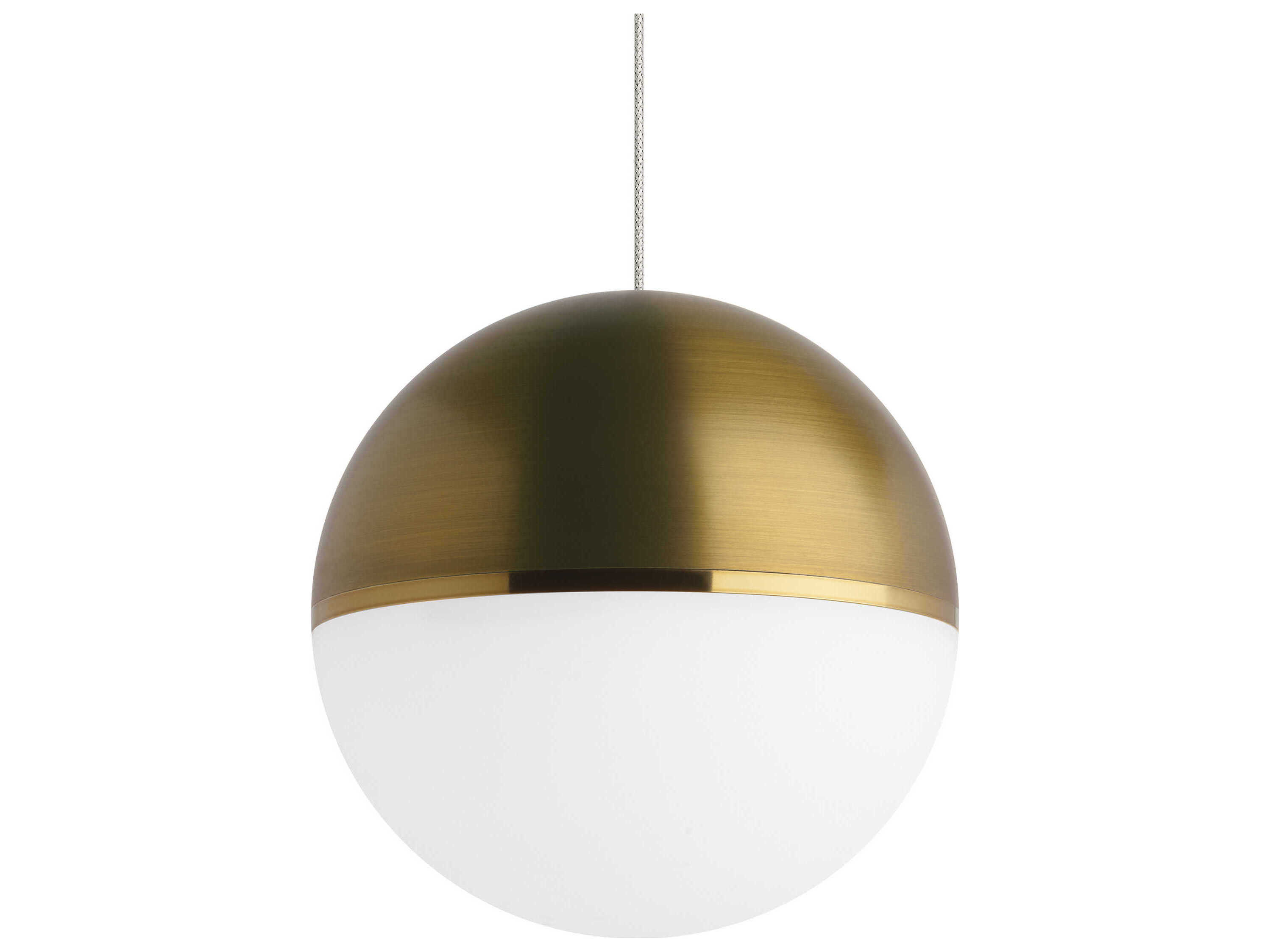 Visual Comfort Modern Akova 1-Light Aged Brass Bright Globe Mini Pendant