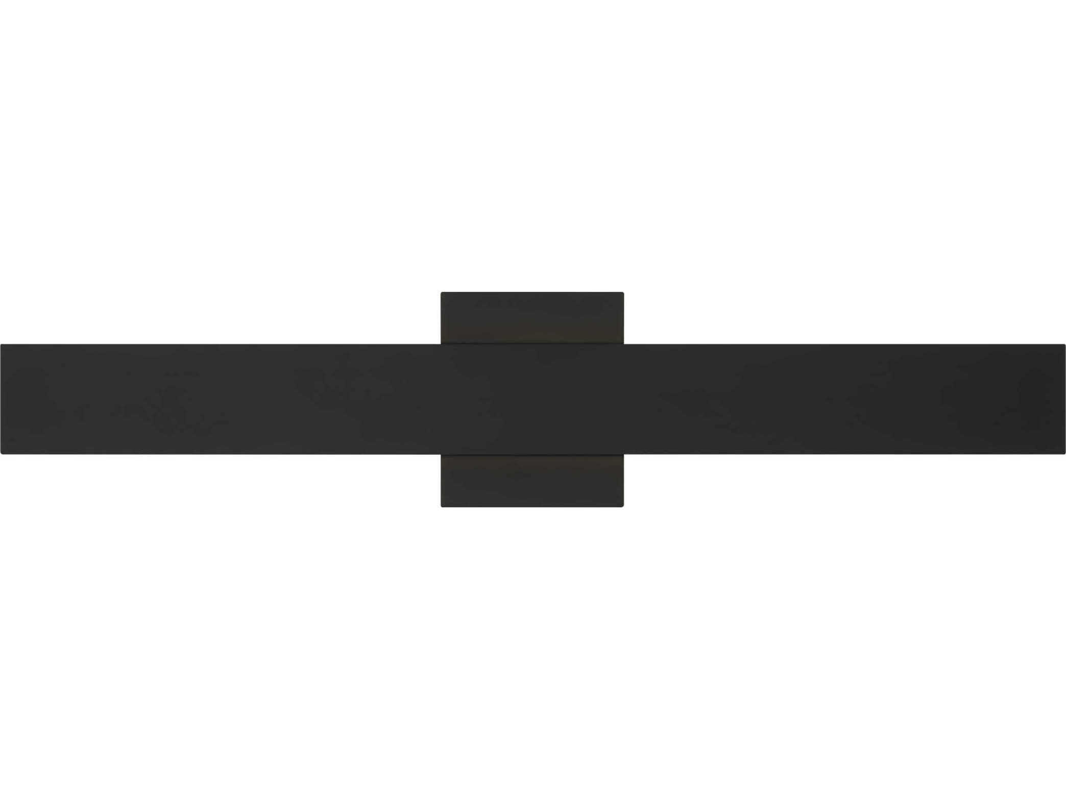 Visual Comfort Modern Bau 1-Light Nightshade Black Vanity Light