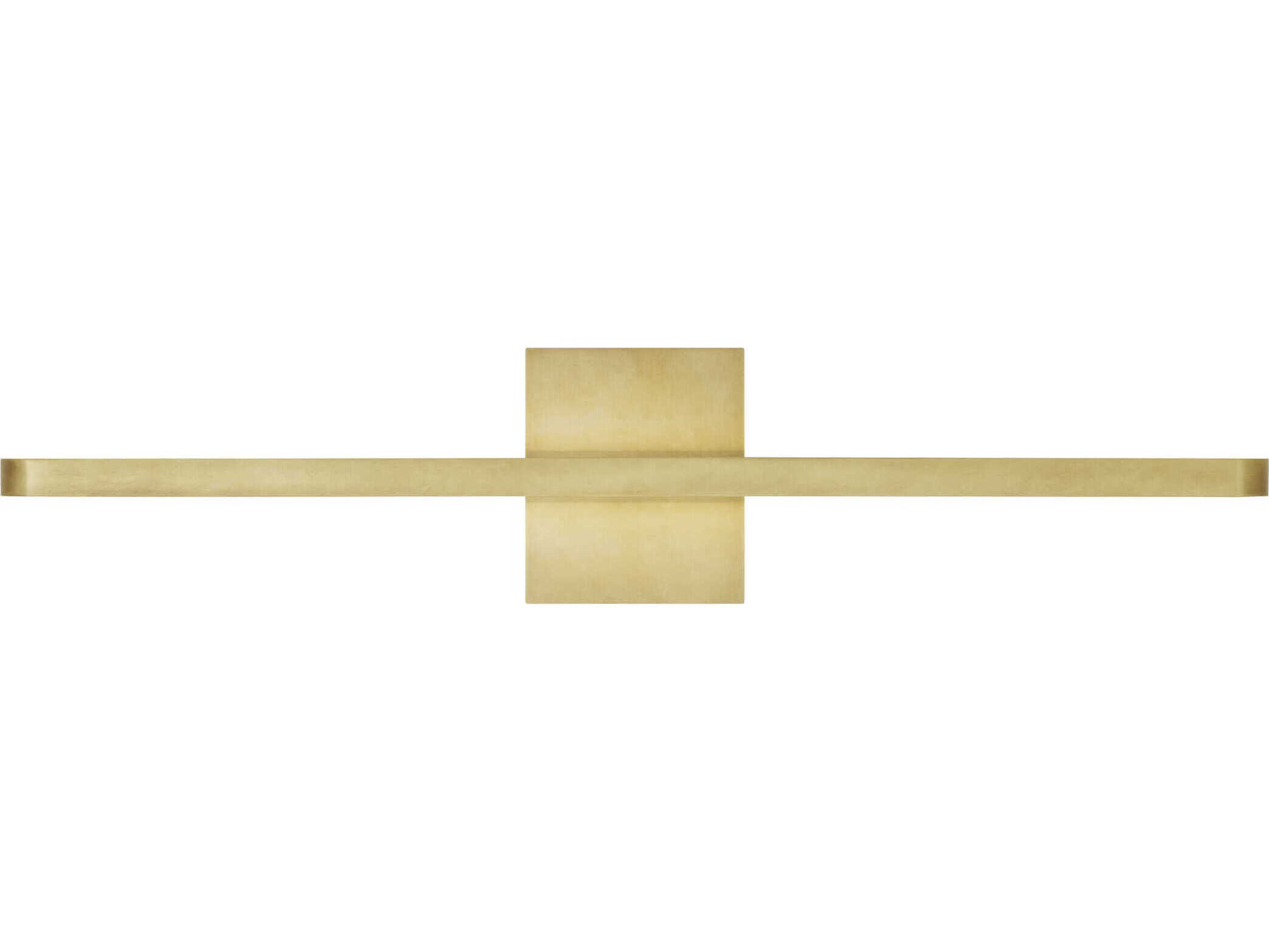 Visual Comfort Modern Banda 1-Light Natural Brass Vanity Light