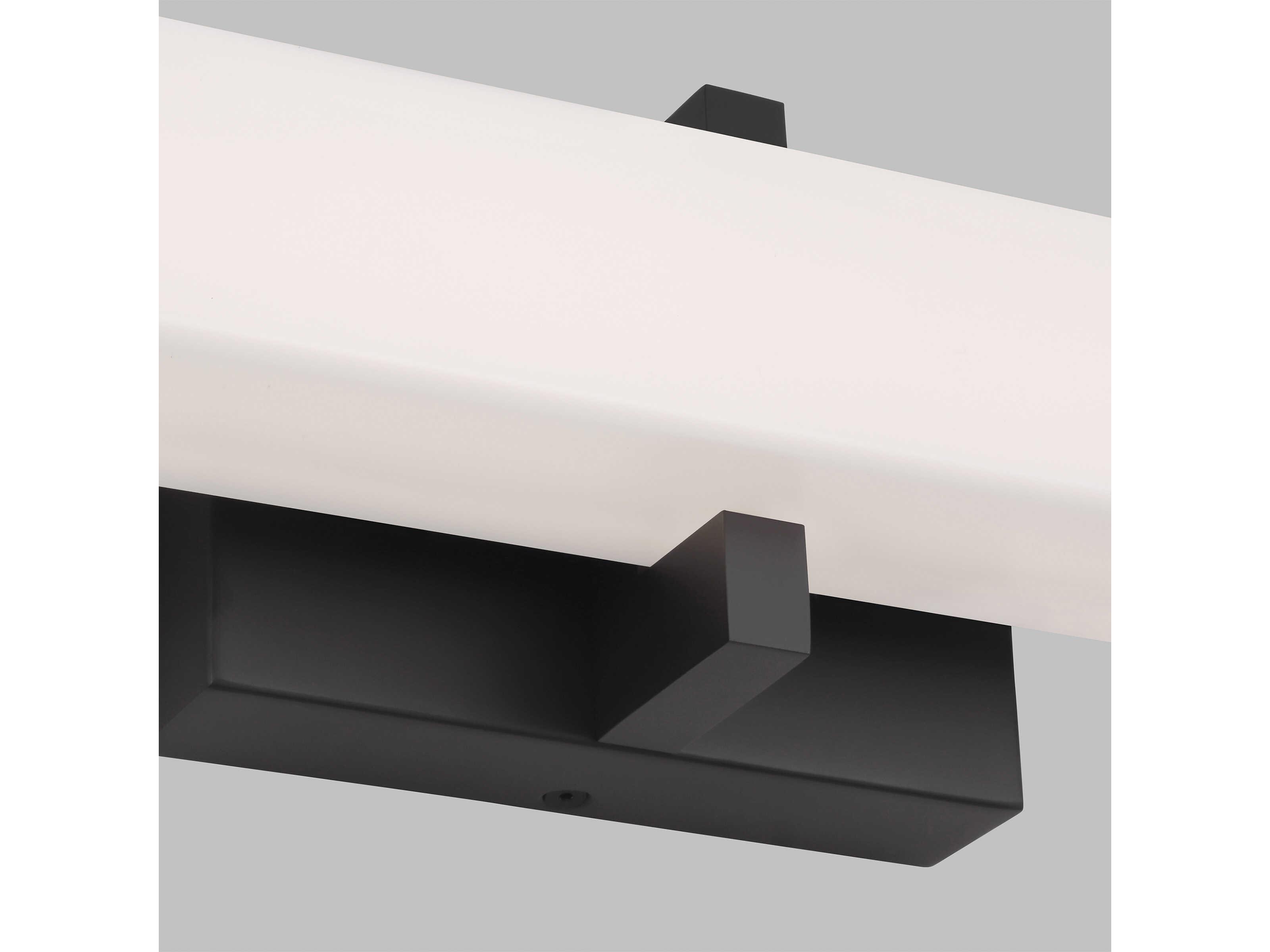 Visual Comfort Modern Ellis 1-Light Nightshade Black Vanity Light