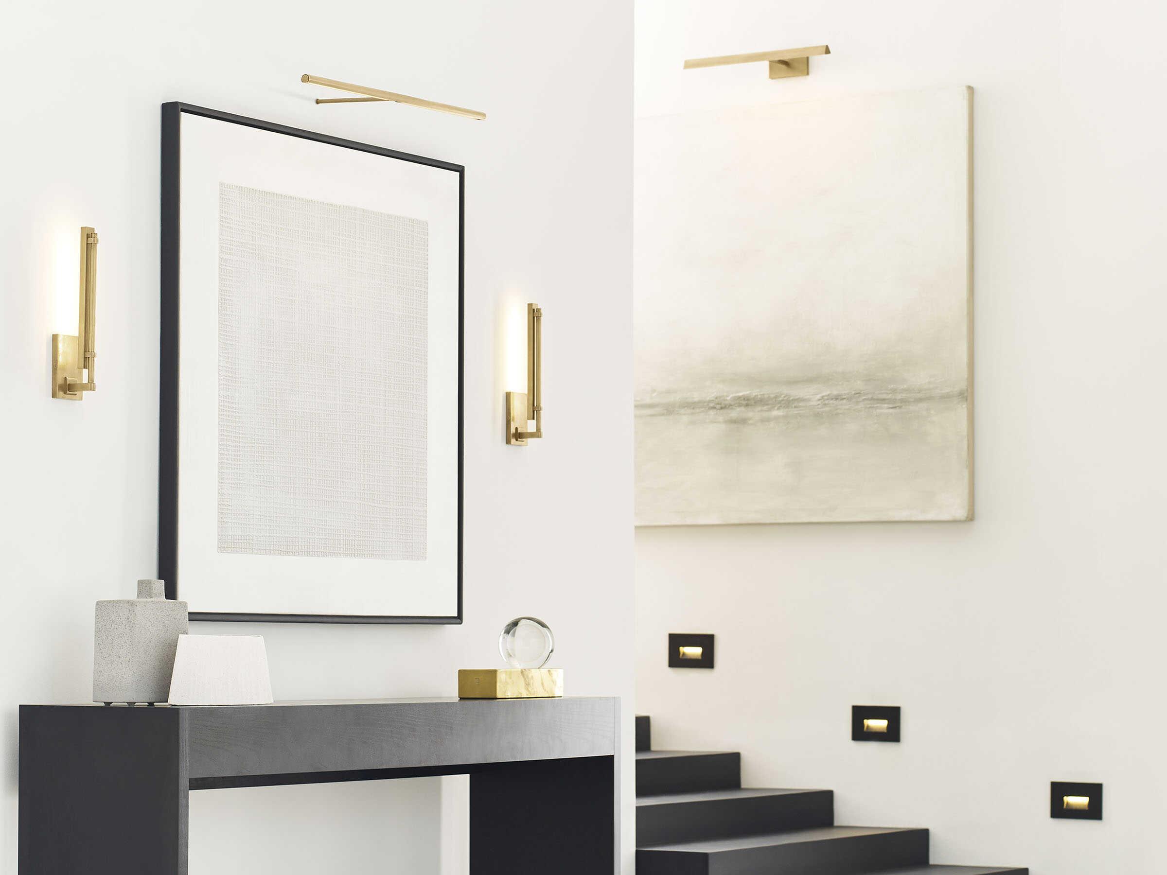 Visual Comfort Modern Kal 1-Light Natural Brass Wall Sconce