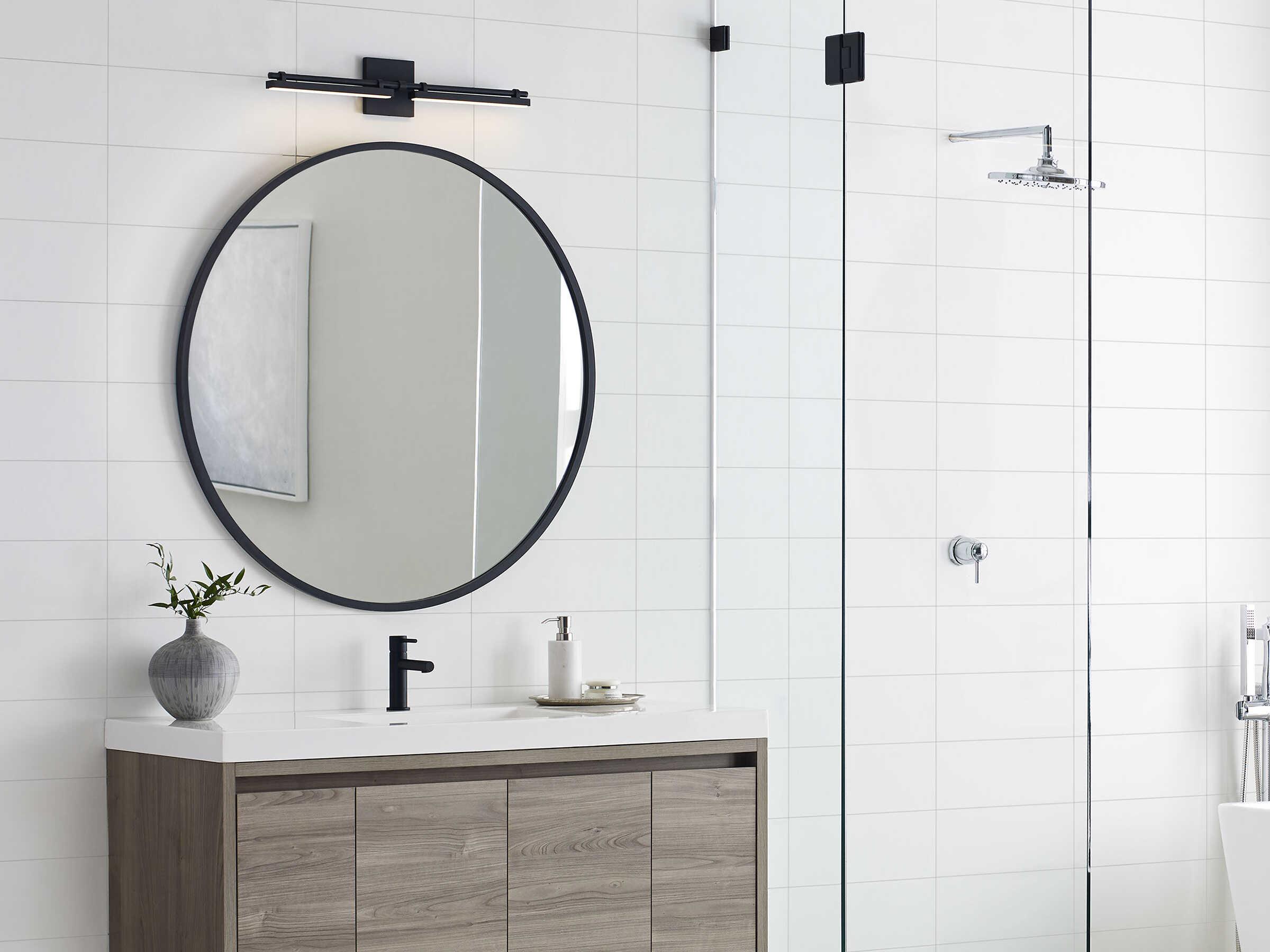 Visual Comfort Modern Kal 1-Light Nightshade Black Vanity Light