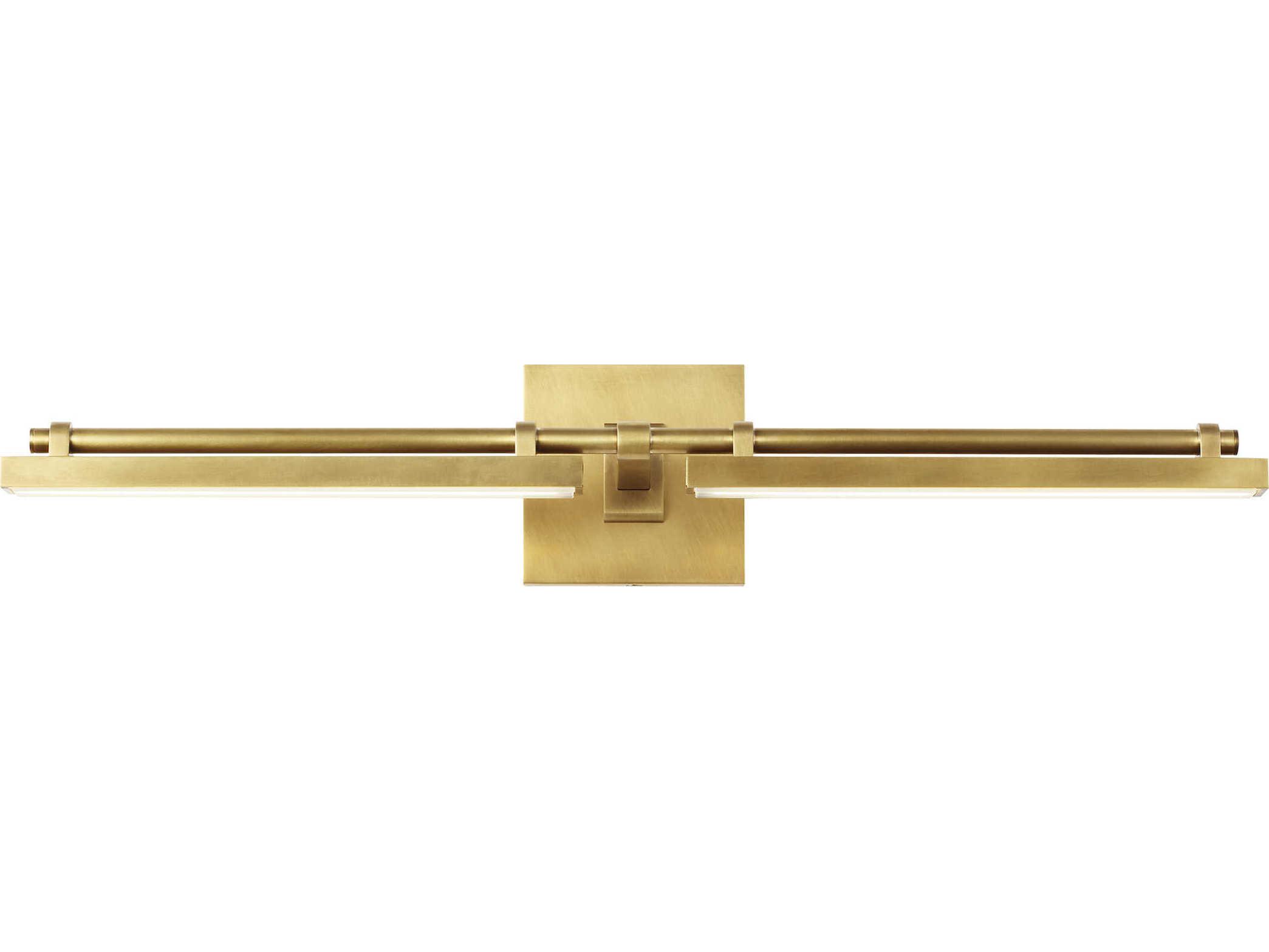 Visual Comfort Modern Kal 1-Light Natural Brass Vanity Light