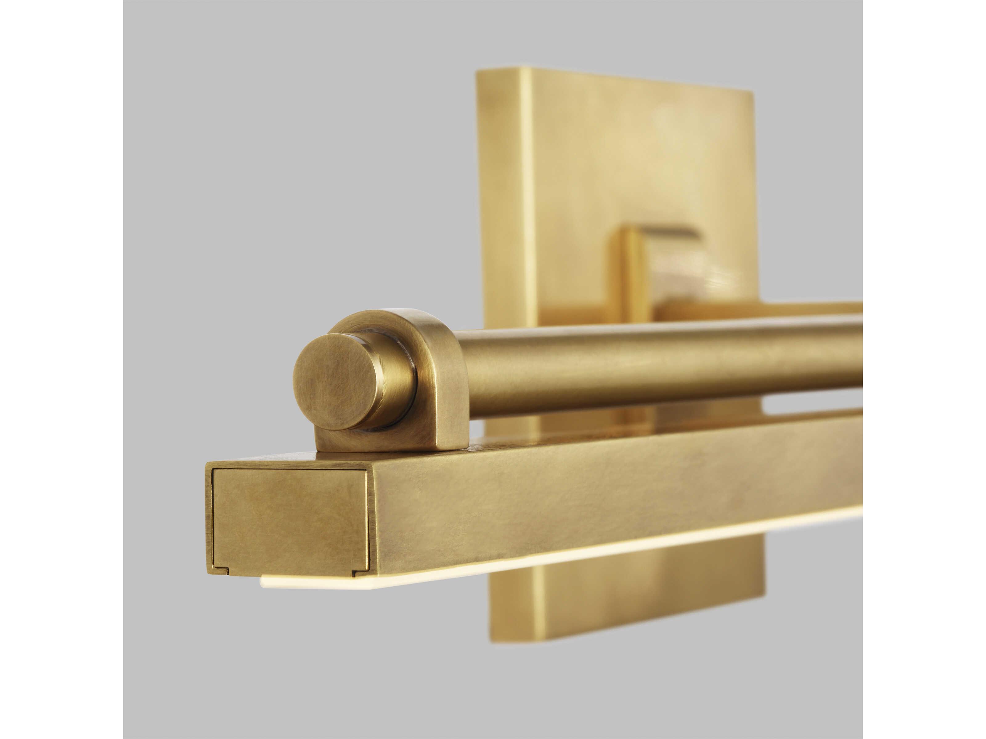 Visual Comfort Modern Kal 1-Light Natural Brass Vanity Light