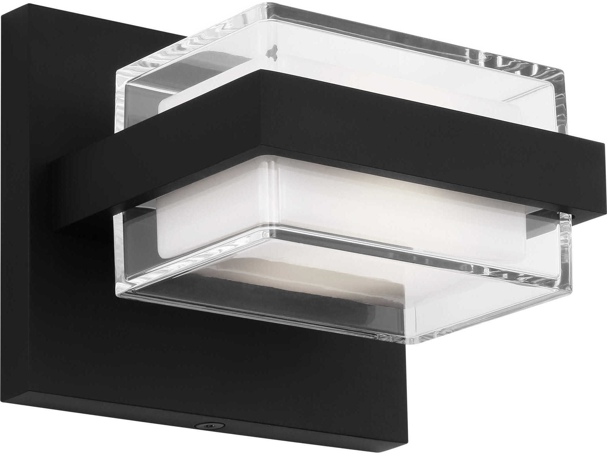 Visual Comfort Modern Kamden 1-Light Nightshade Black Wall Sconce