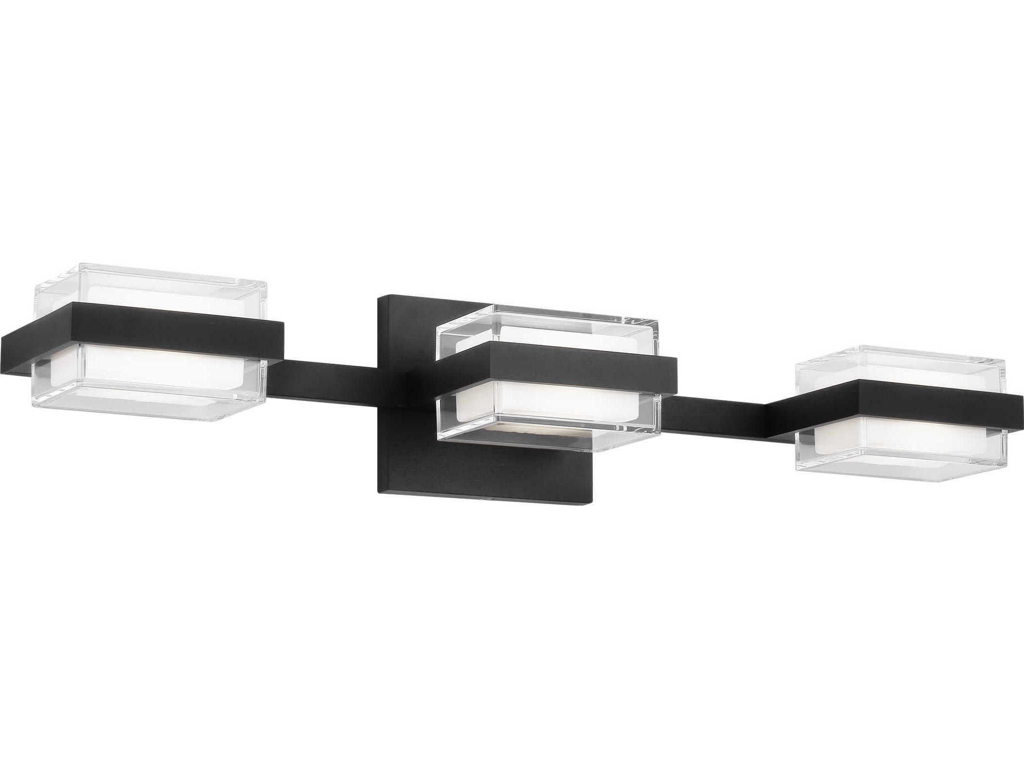 Visual Comfort Modern Kamden 3-Light Nightshade Black Vanity Light