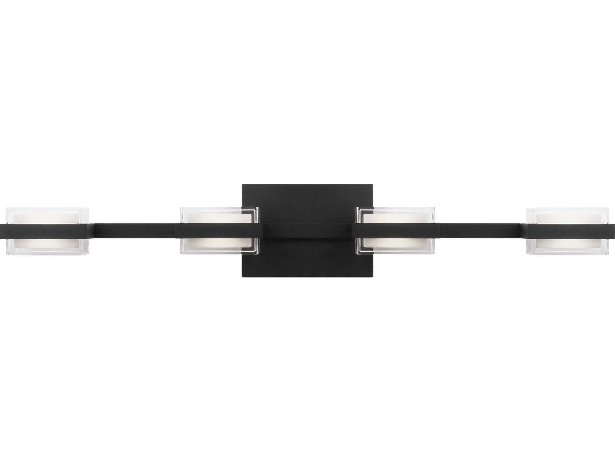 Visual Comfort Modern Kamden 4-Light Nightshade Black Vanity Light