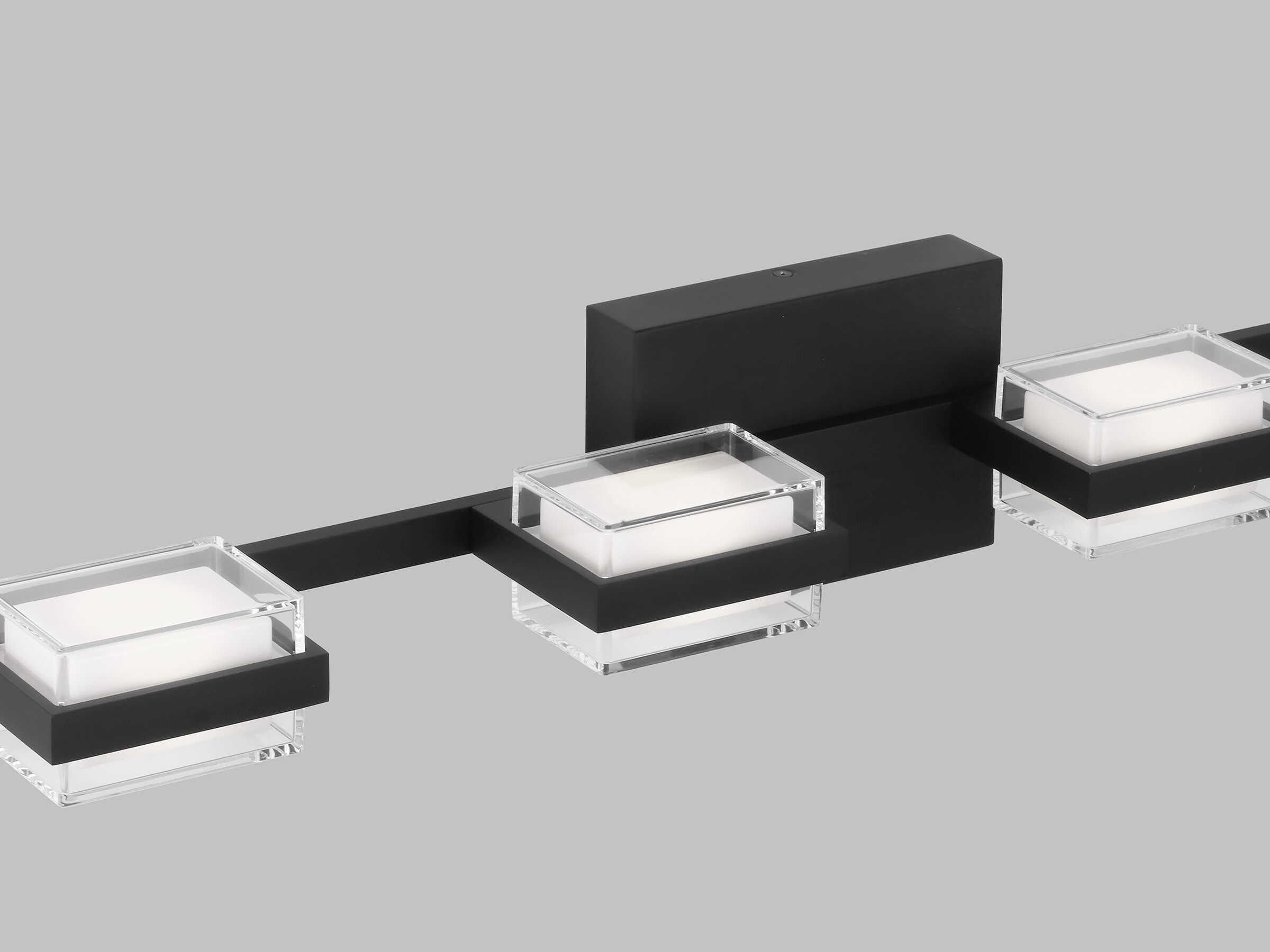 Visual Comfort Modern Kamden 4-Light Nightshade Black Vanity Light