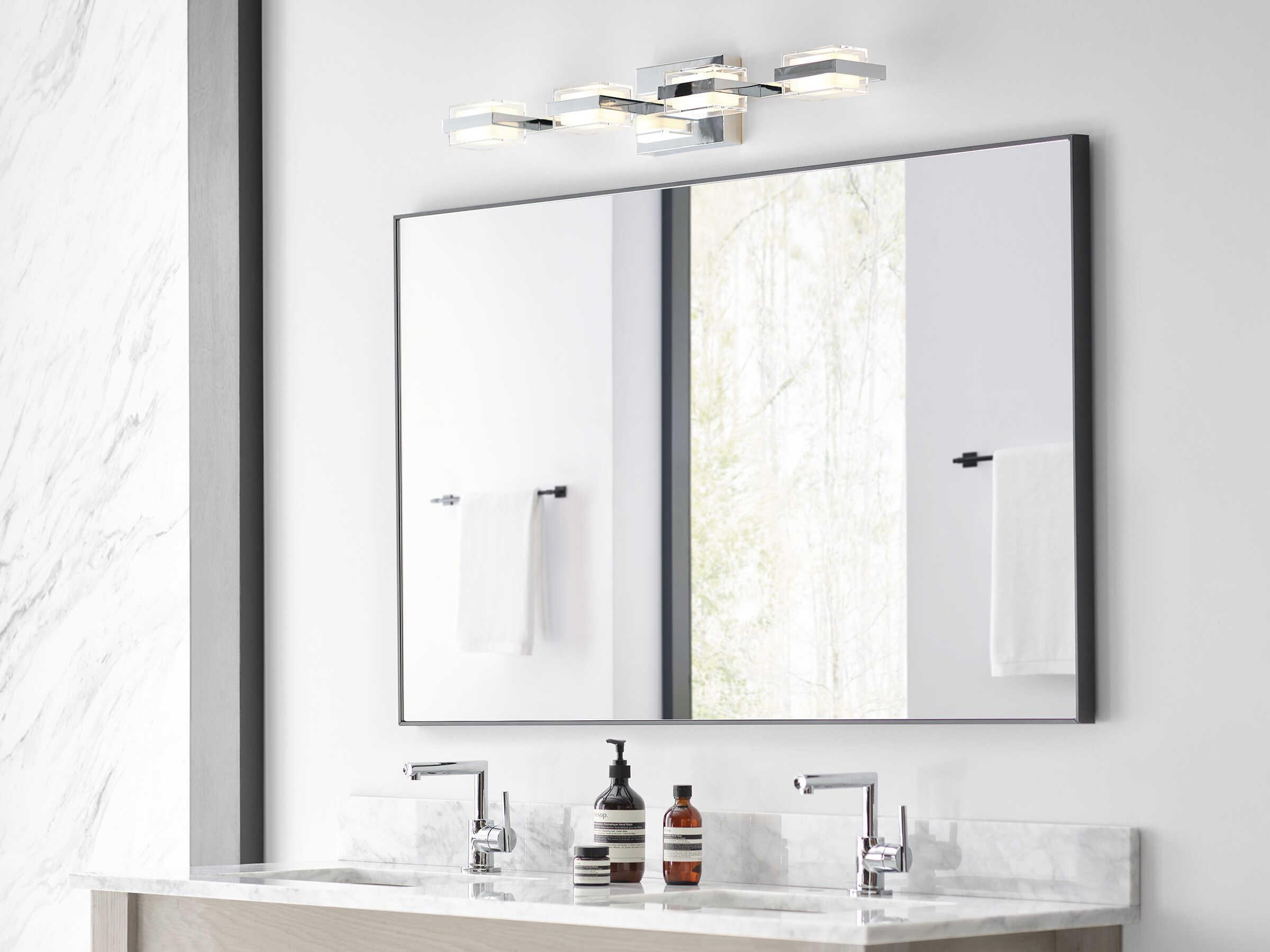 Visual Comfort Modern Kamden 4-Light Chrome Vanity Light