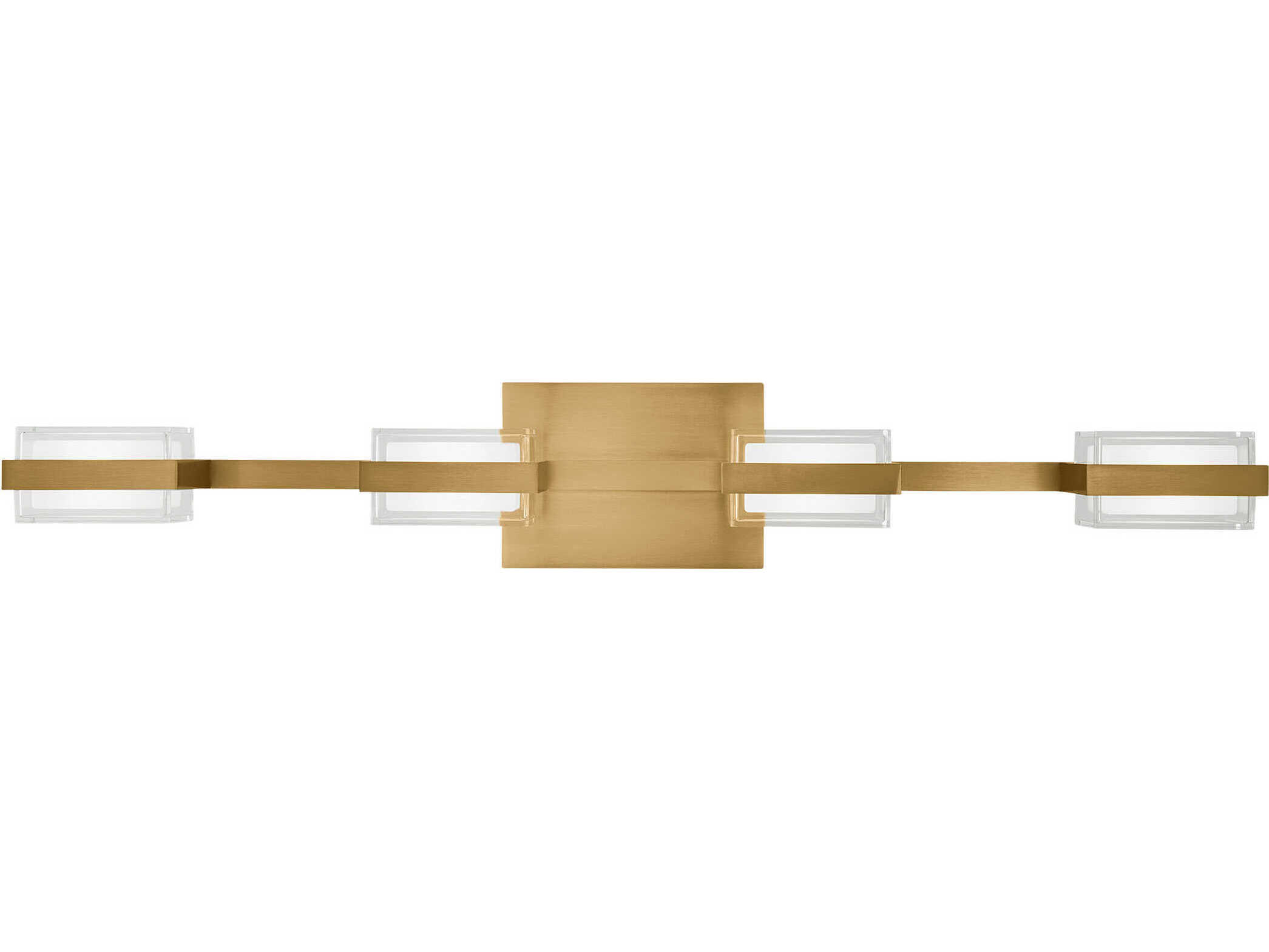 Visual Comfort Modern Kamden 4-Light Natural Brass Vanity Light