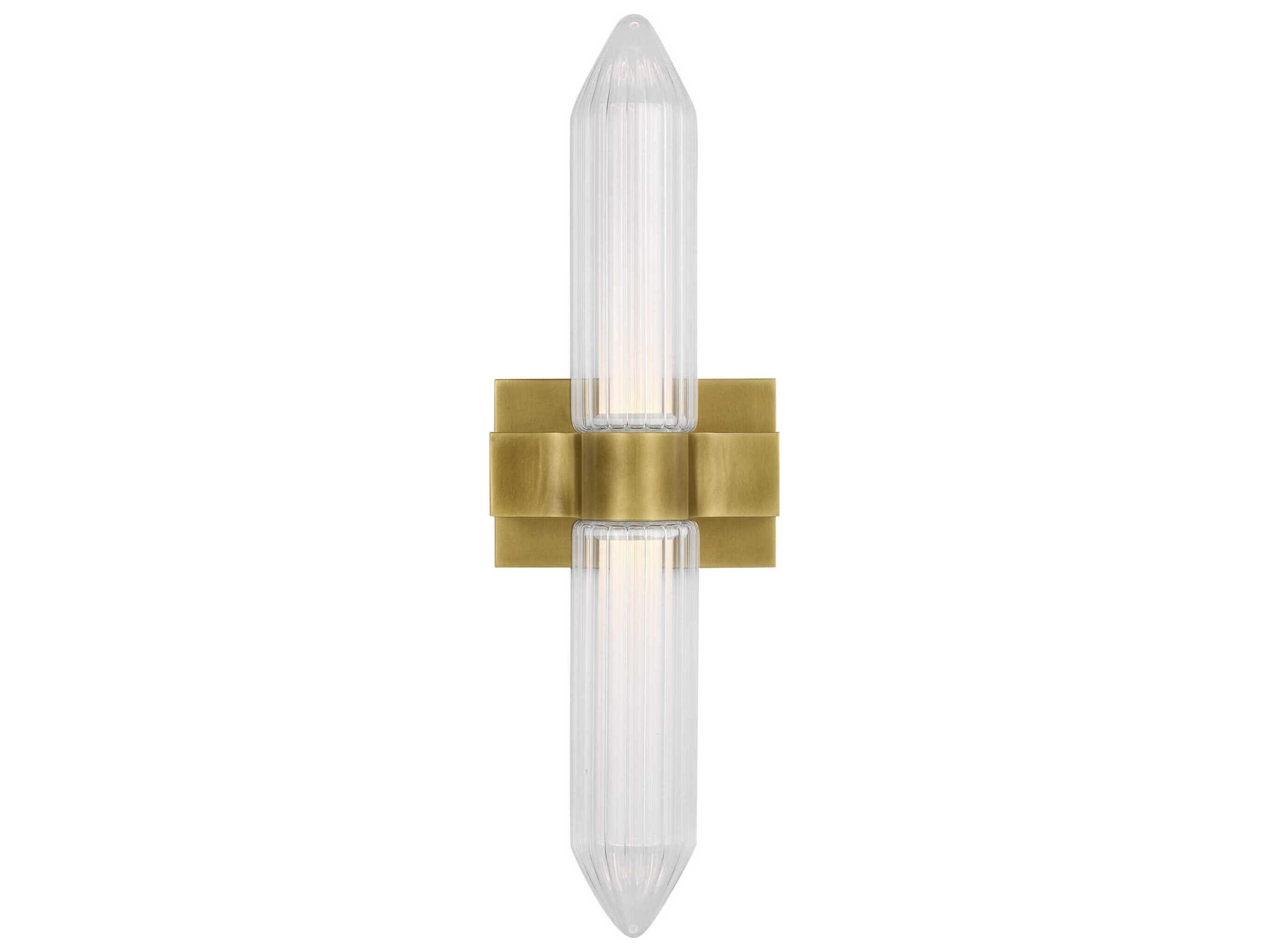 Visual Comfort Modern Langston 1-Light Plated Brass Wall Sconce