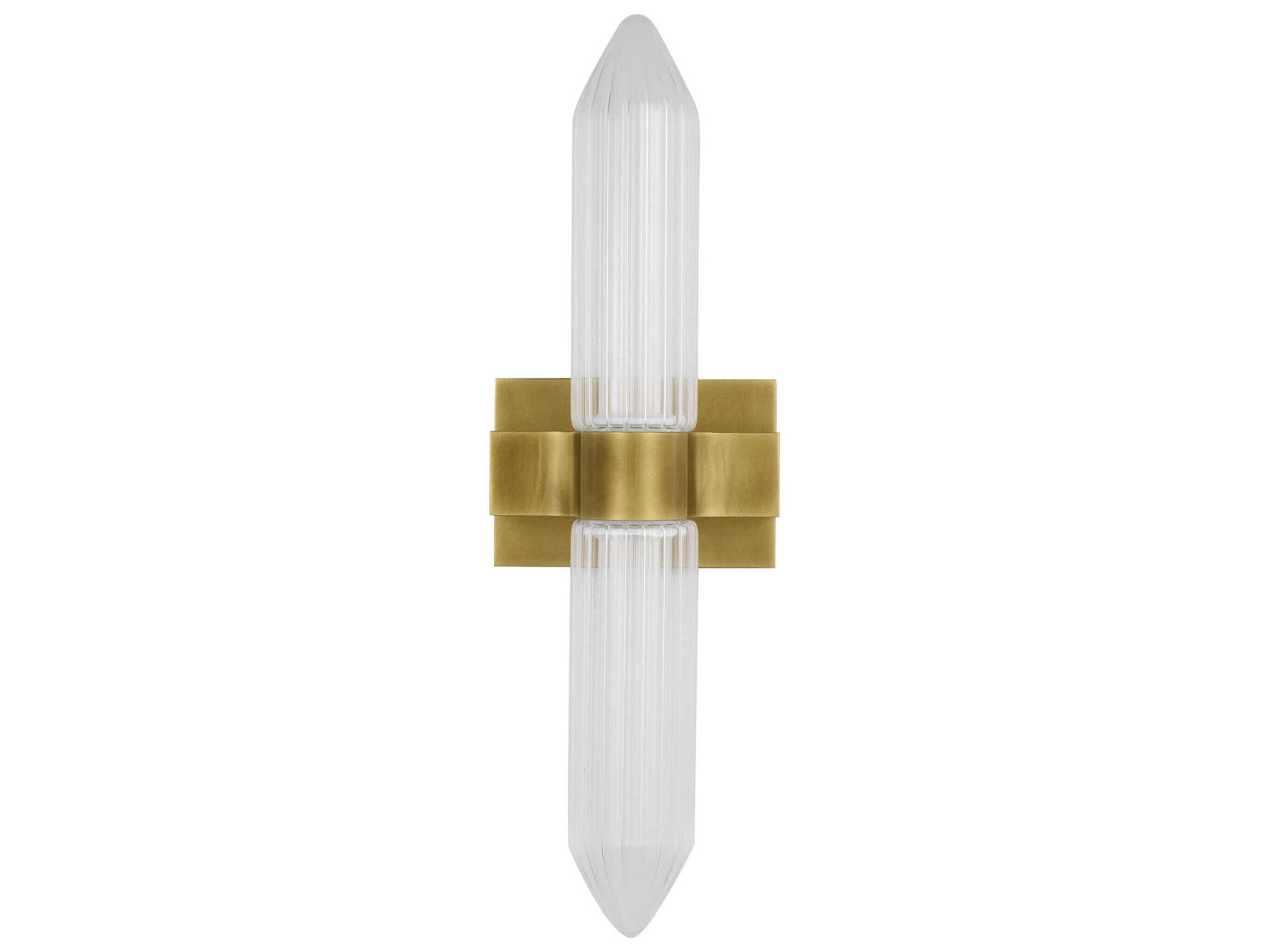 Visual Comfort Modern Langston 1-Light Plated Brass Wall Sconce