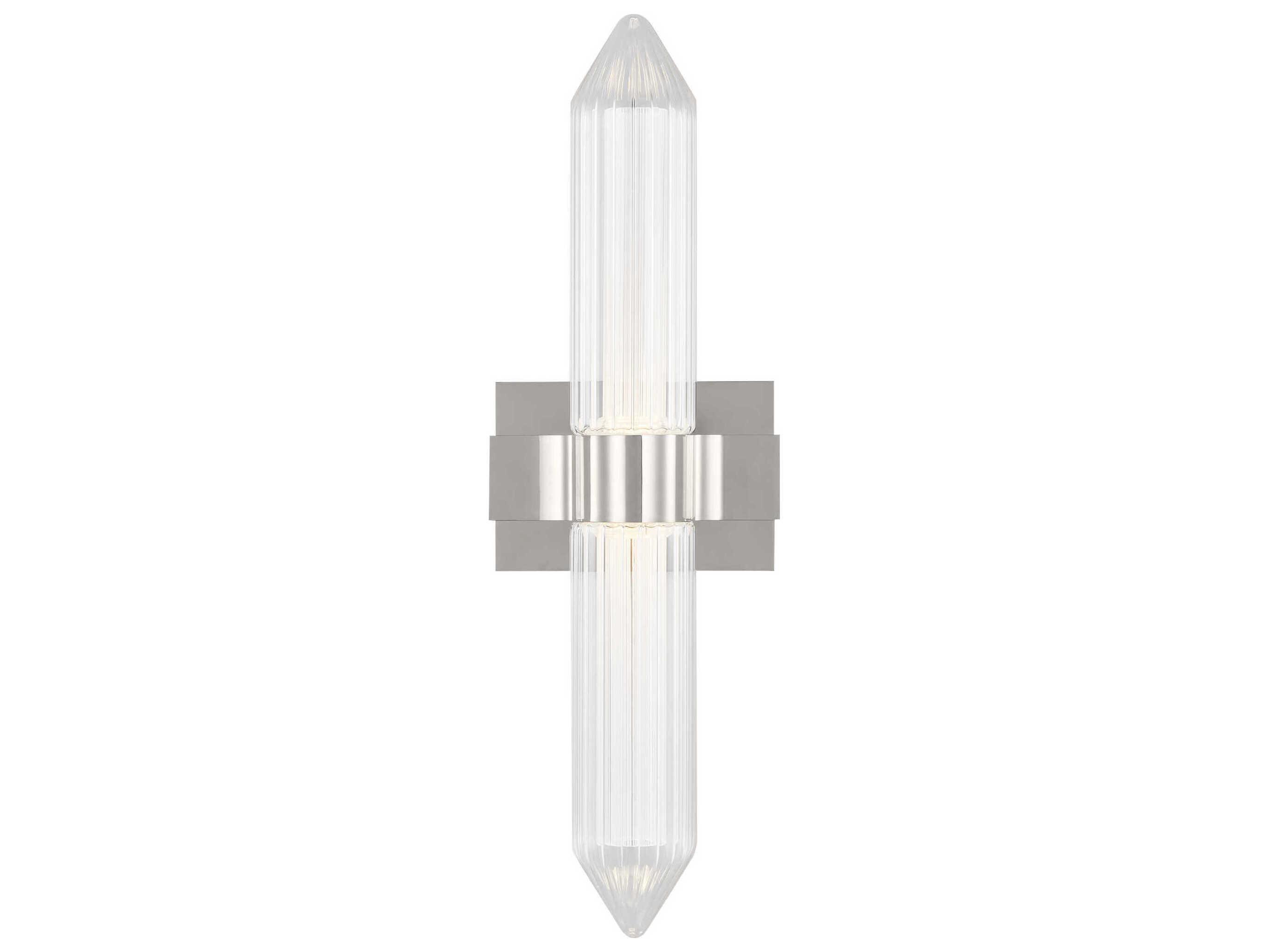 Visual Comfort Modern Langston 1-Light Polished Nickel Wall Sconce